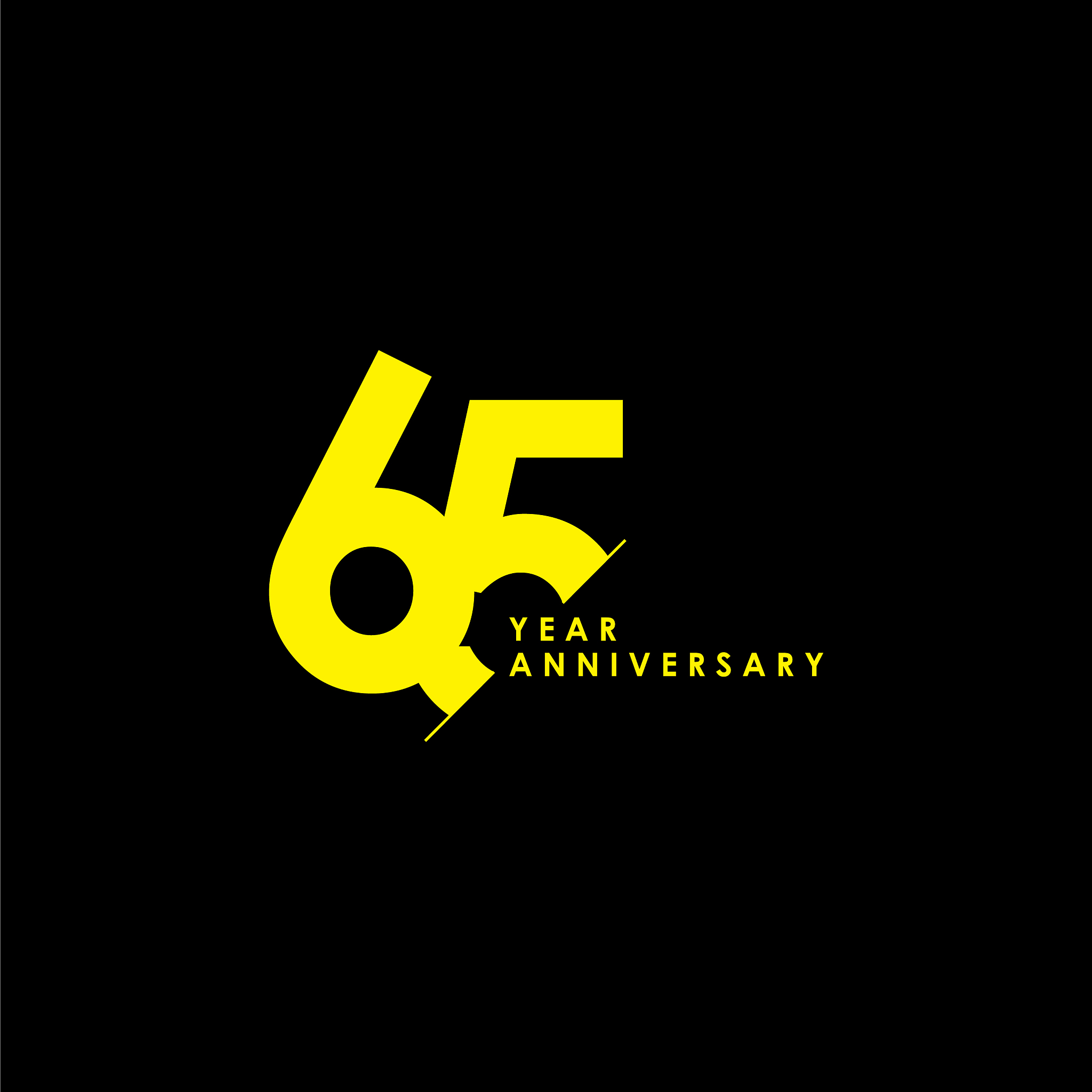 65 years anniversary template design