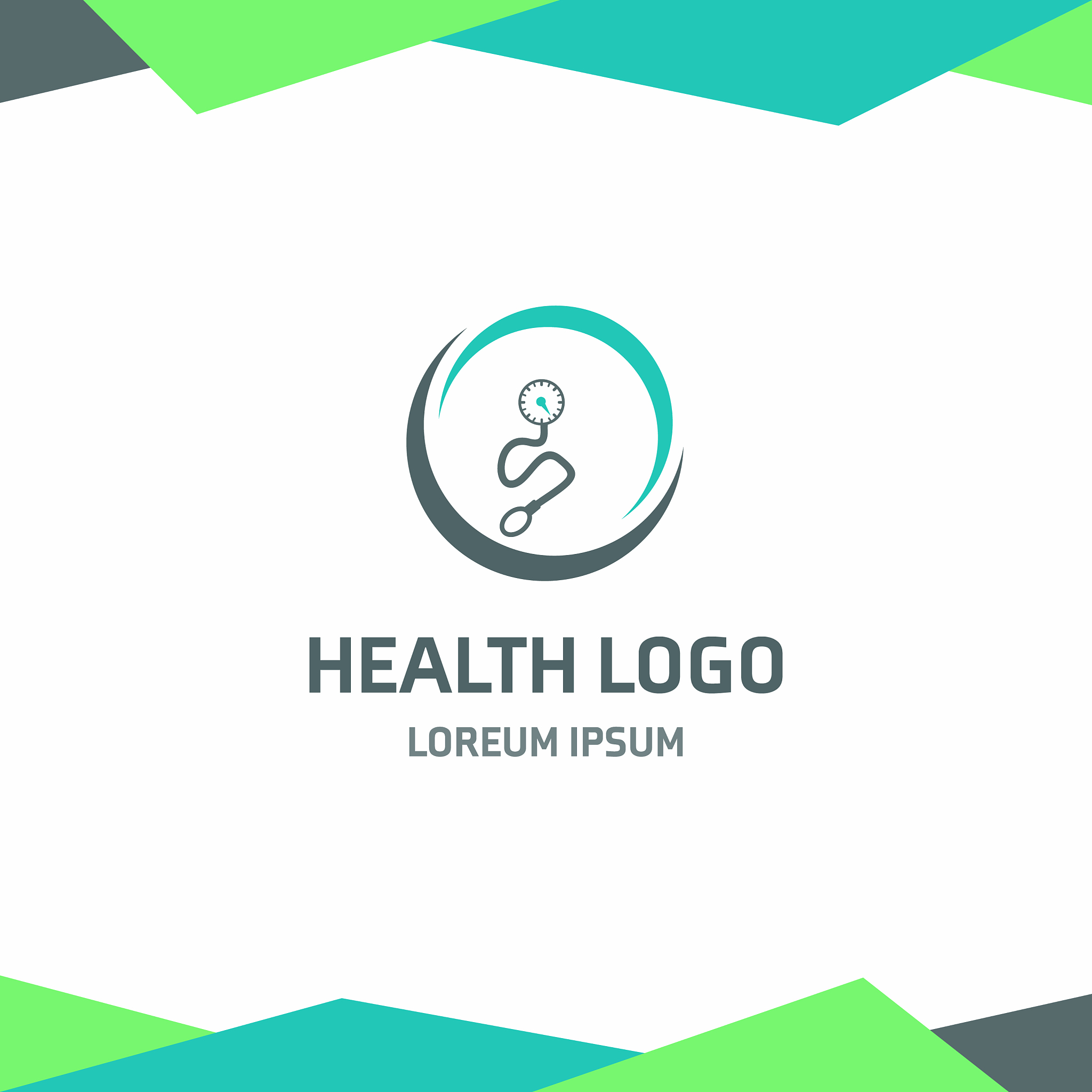 health logo design with typography