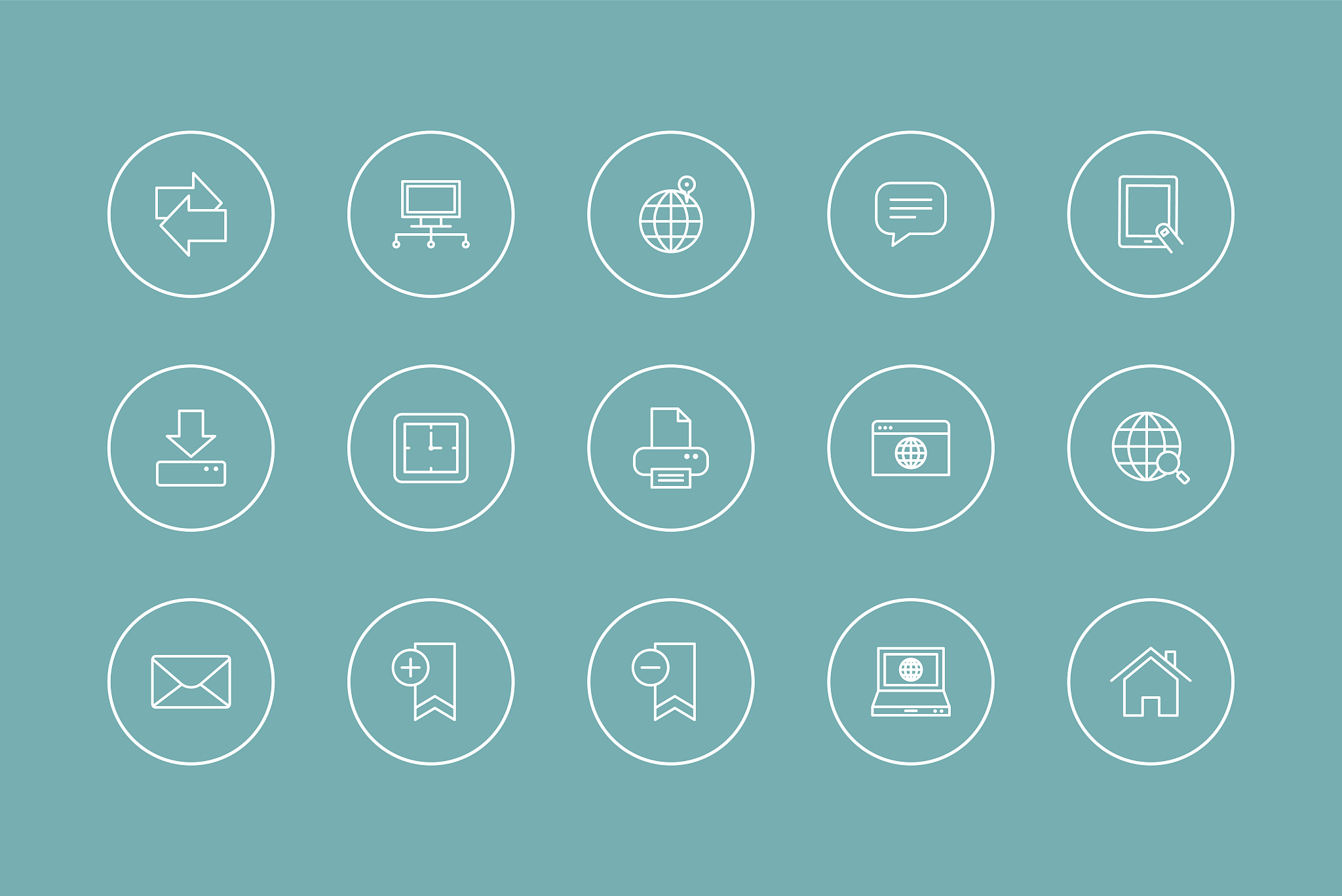 website and computer icons