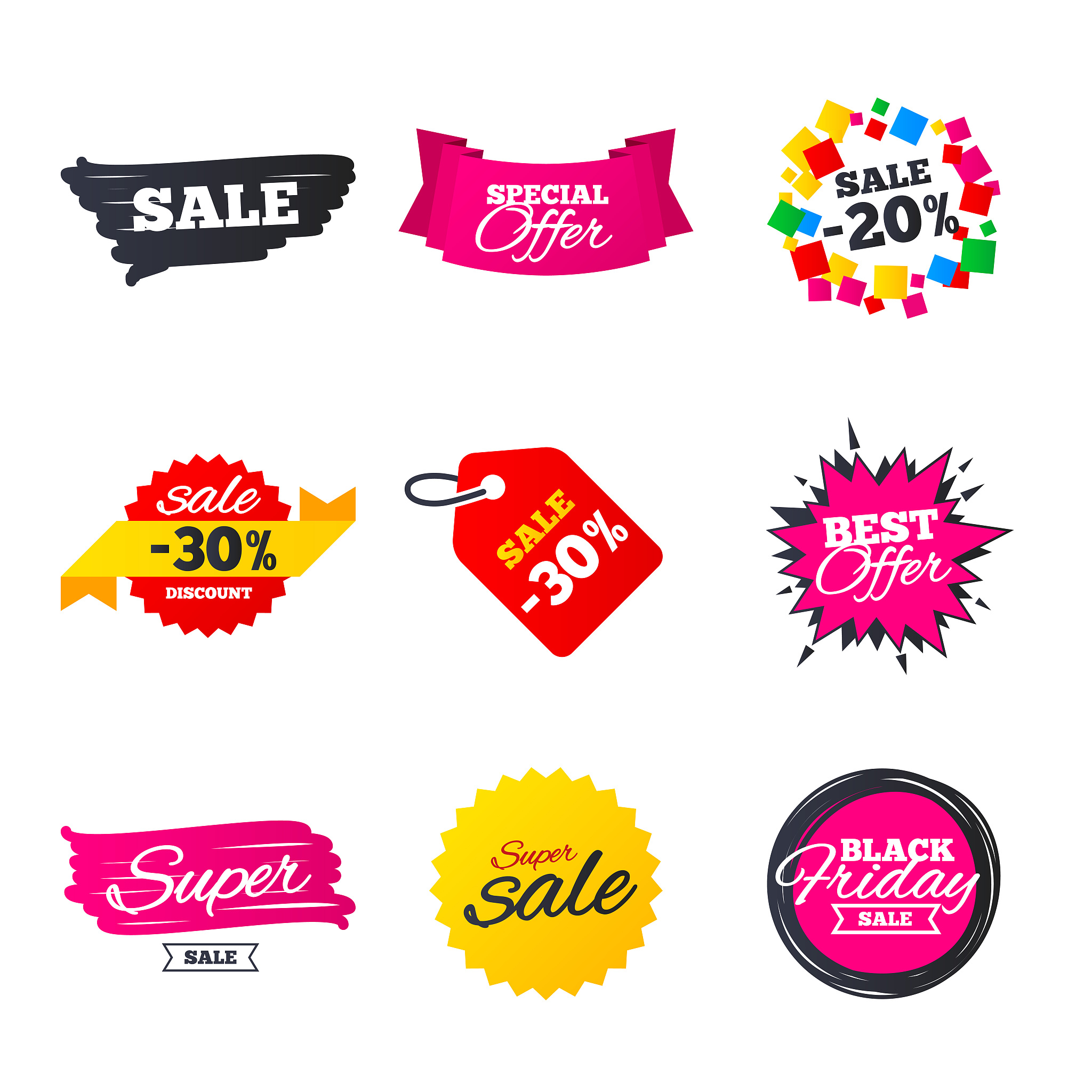 sale banners templates. best offers, discounts.