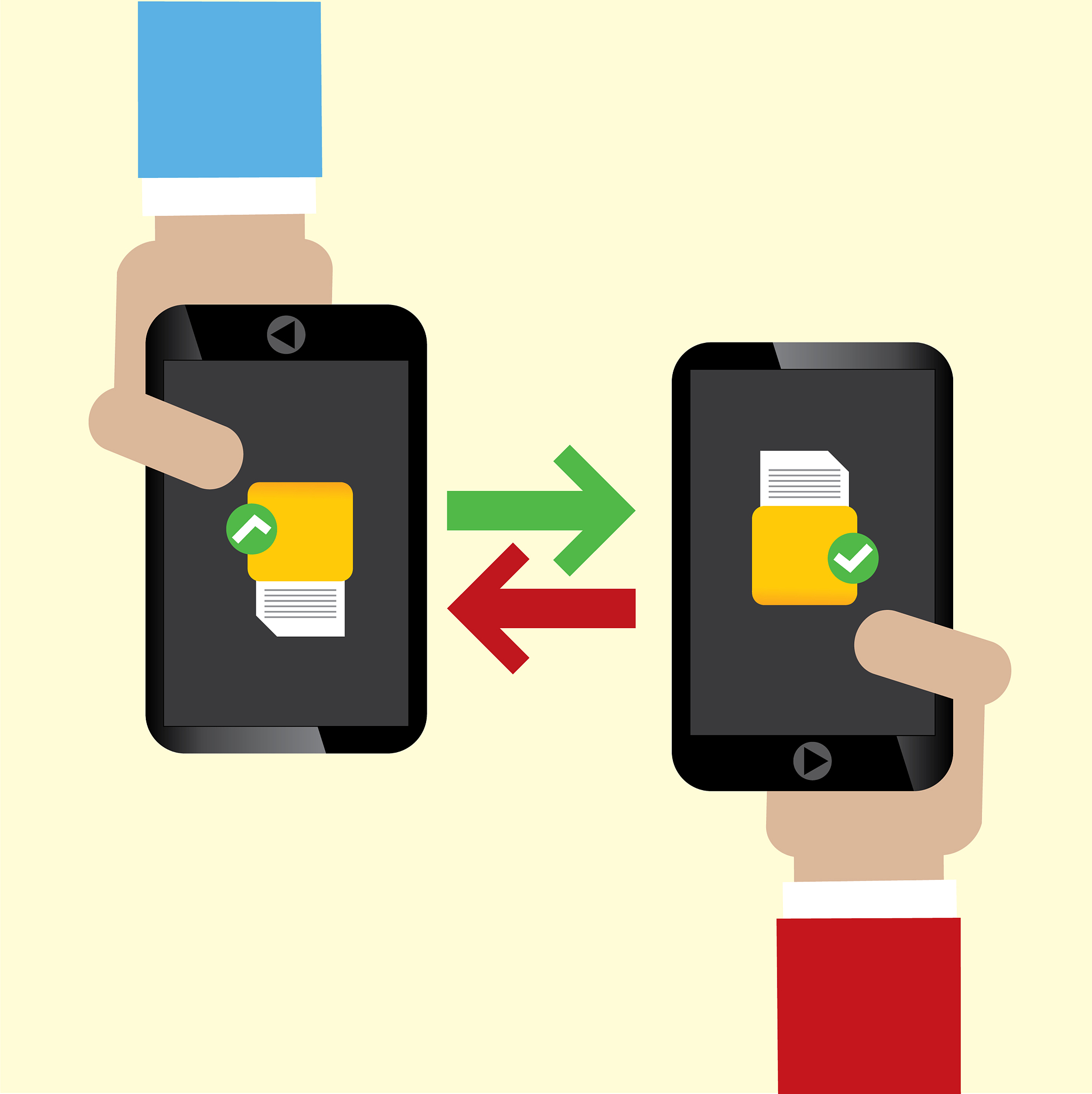 data exchange on mobile