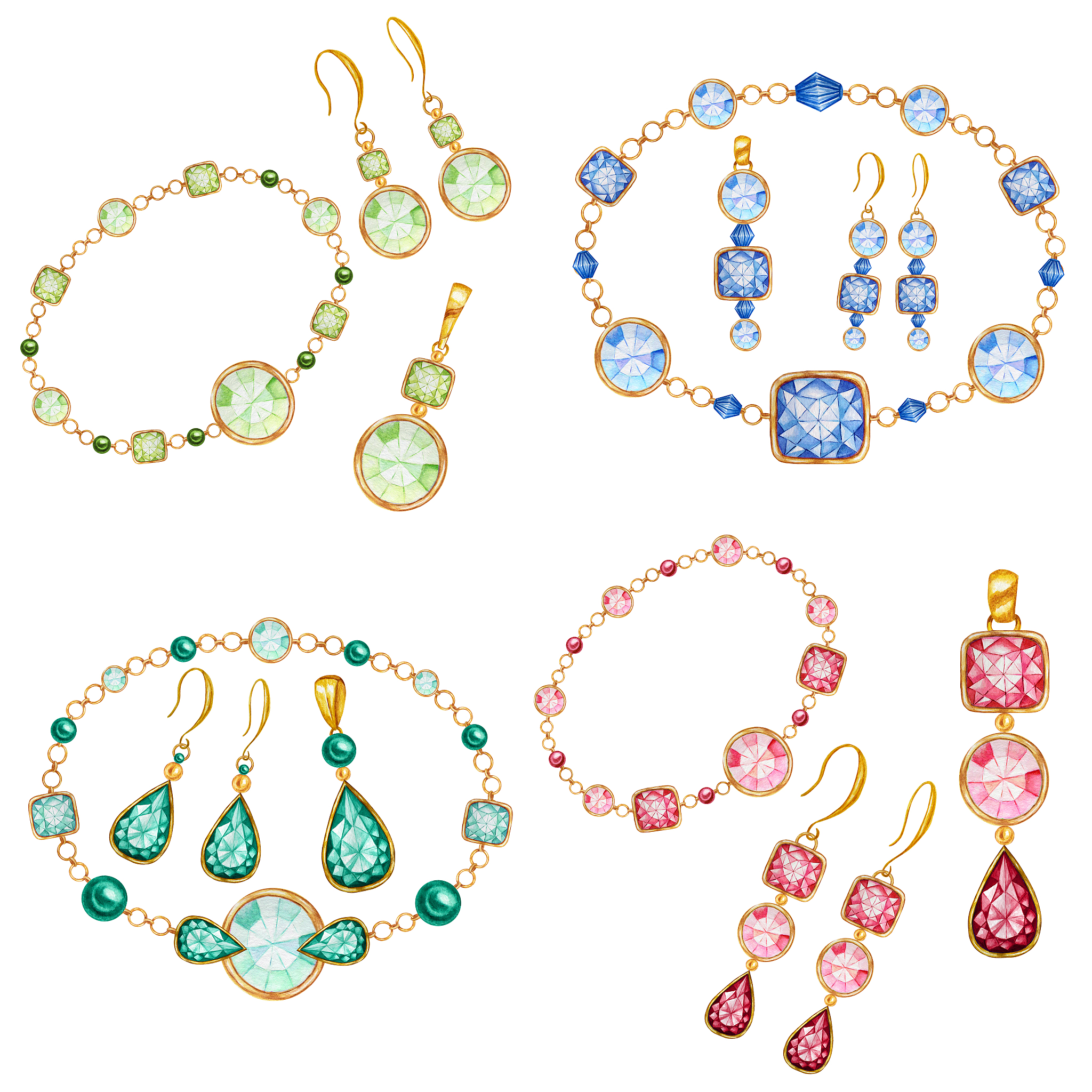 Emerald Galaxy Jewelry Collection: A Prompt for AI Image Generation