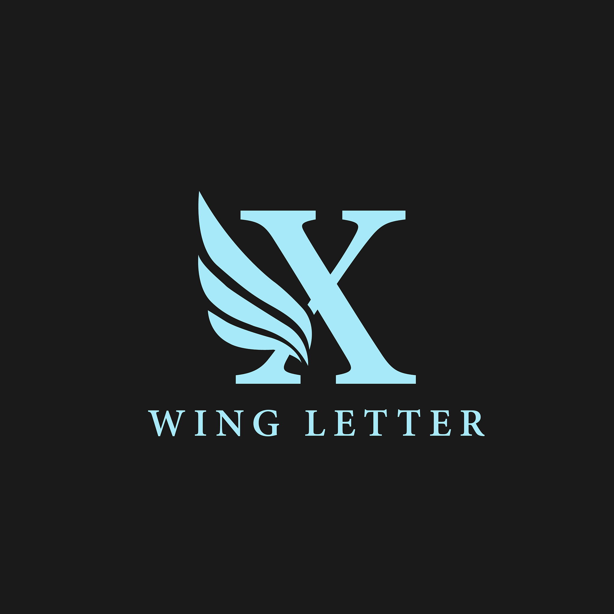 initial letter x business wing logo icon