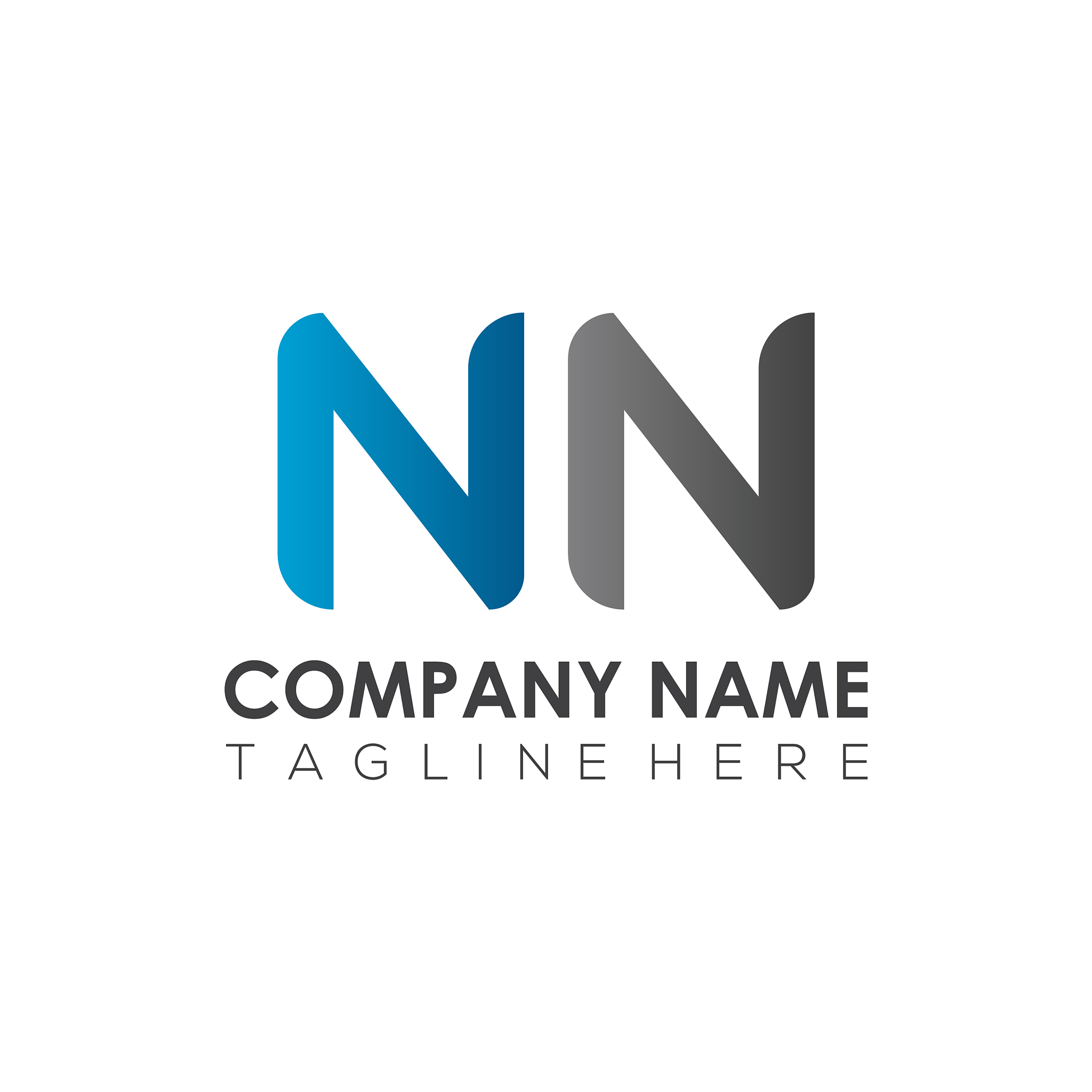 initial letter nn logo design template creative