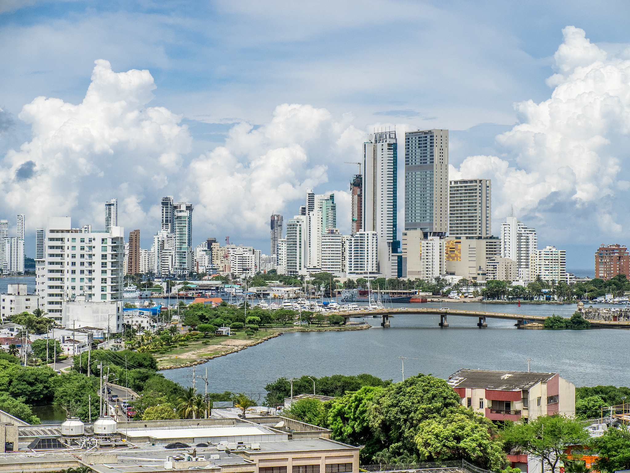 skyline of cartagena, colombia