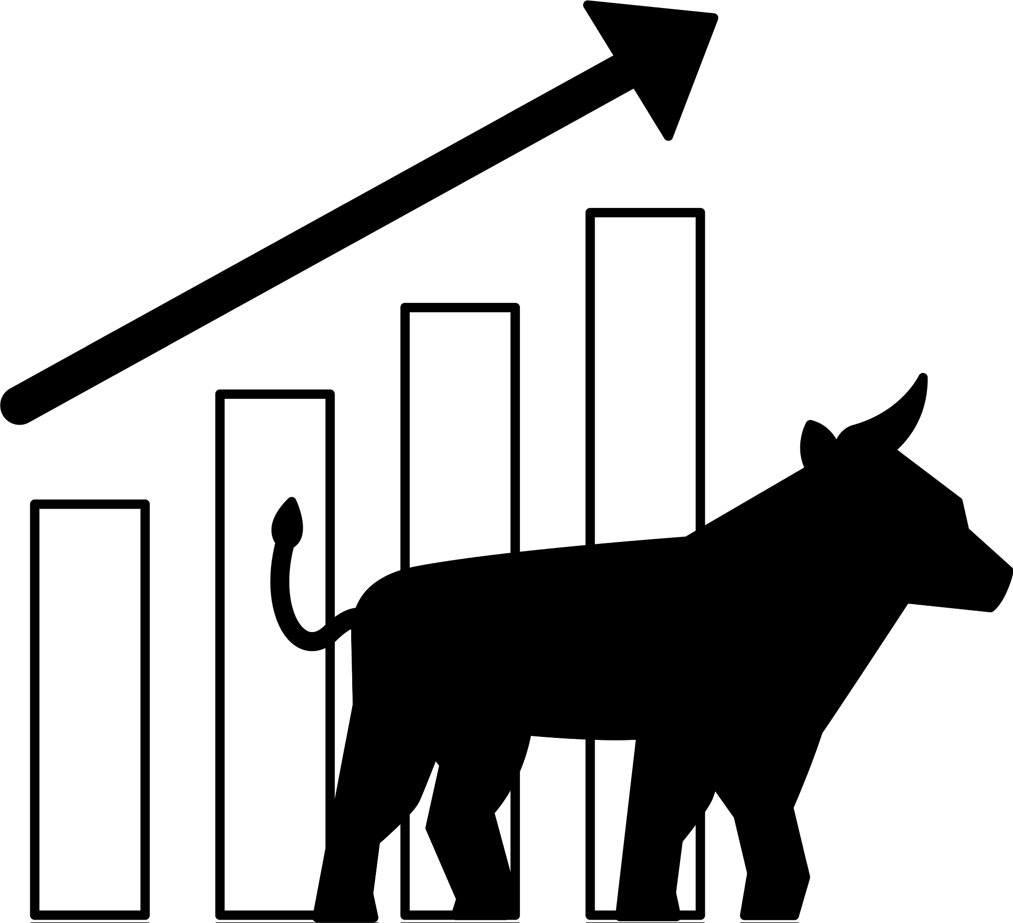 bull chart growth stock market