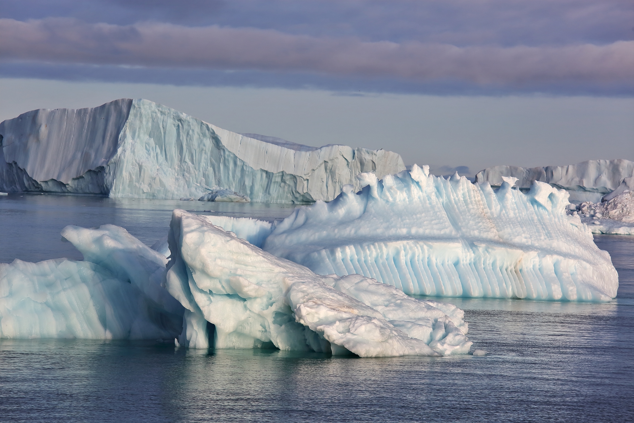 melting iceberg in arctic ocean