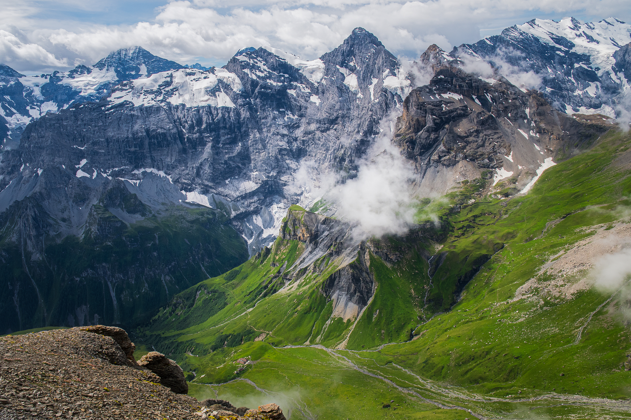 top of the mountain of schilthorn scenic point