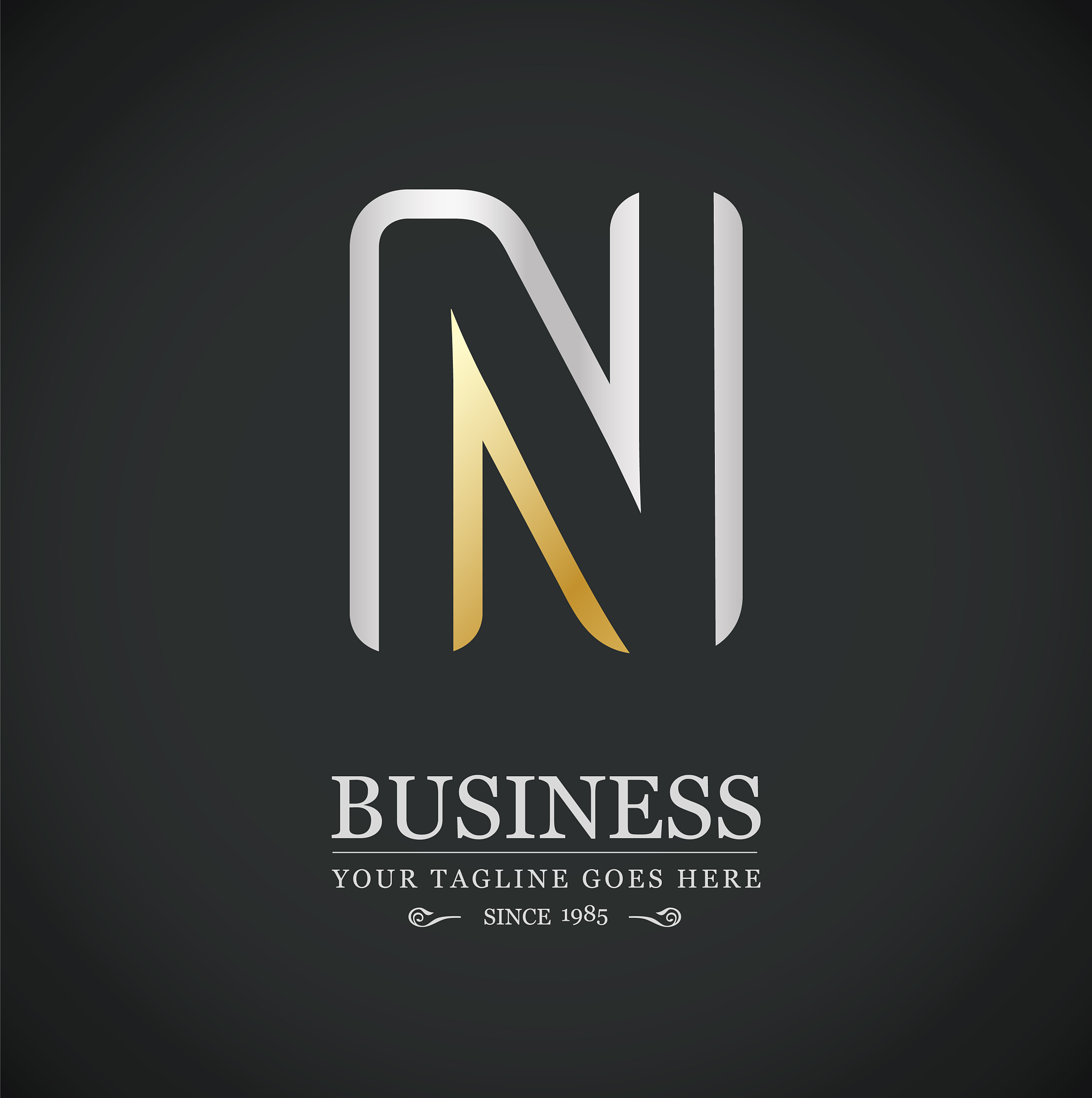 alphabetic logo design with elegent design and