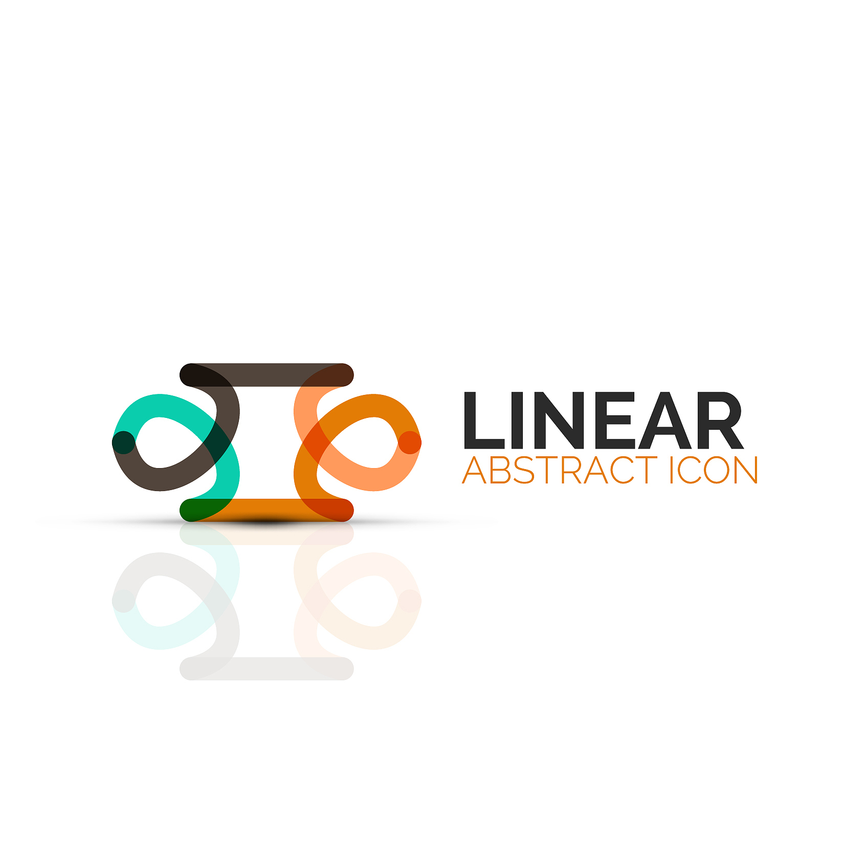 abstract flower or star minimalistic linear icon