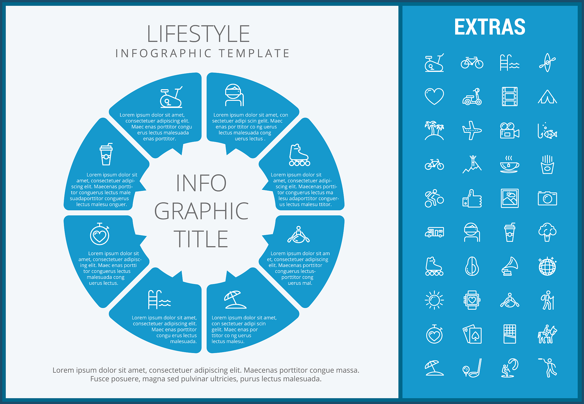 lifestyle infographic template, elements and icons