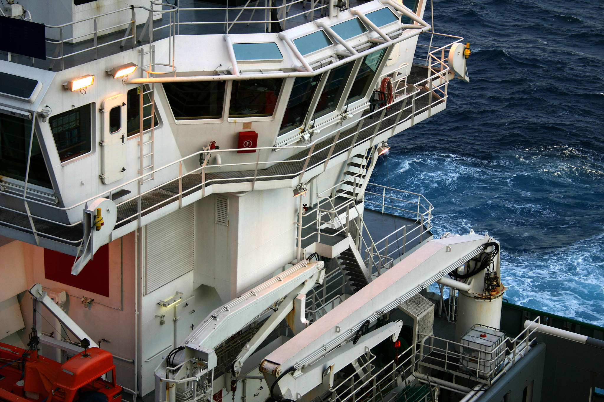 oil rig supply boat at sea