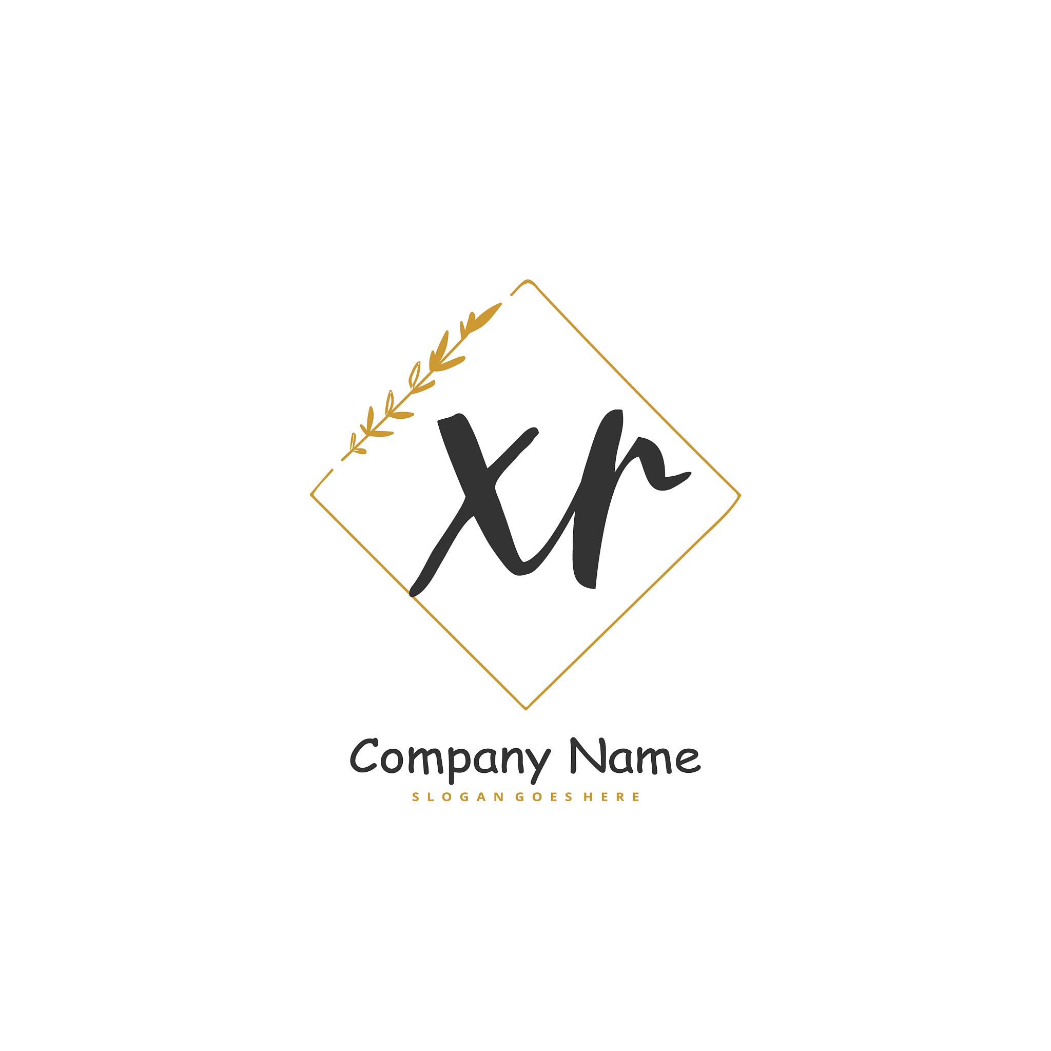 x r xr initial handwriting and signature logo