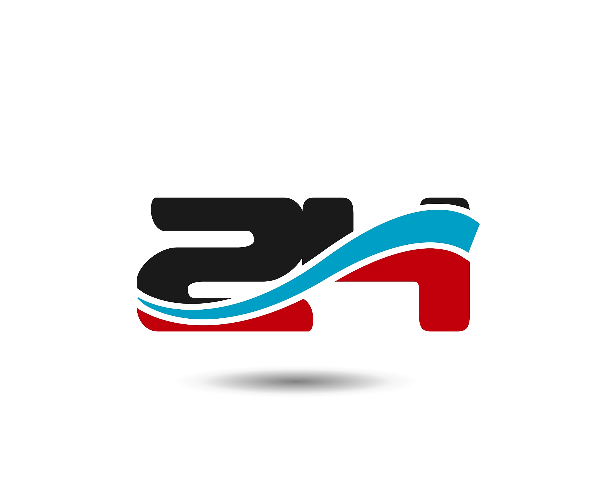 number 24 swoosh design template logo