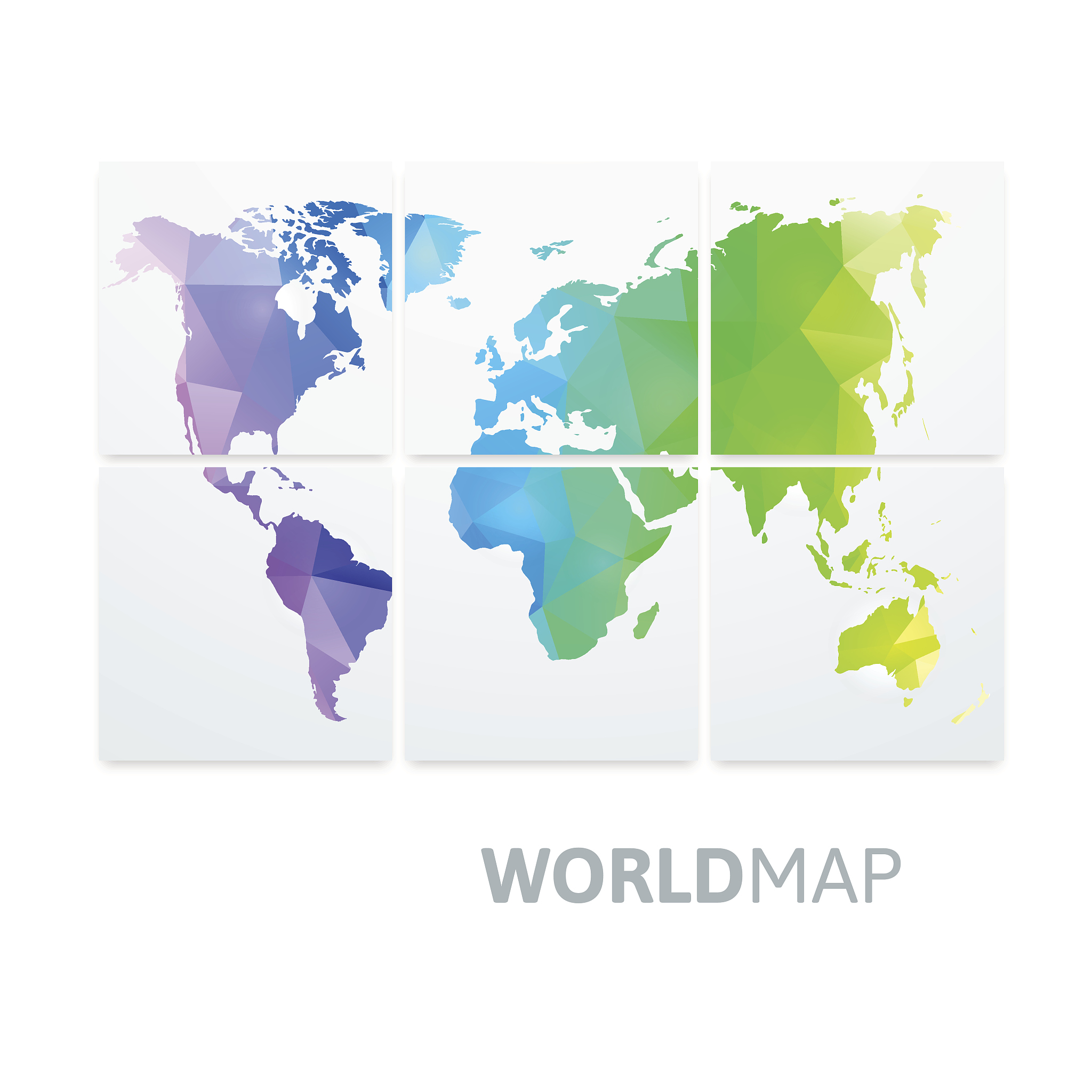 world map of rainbow color