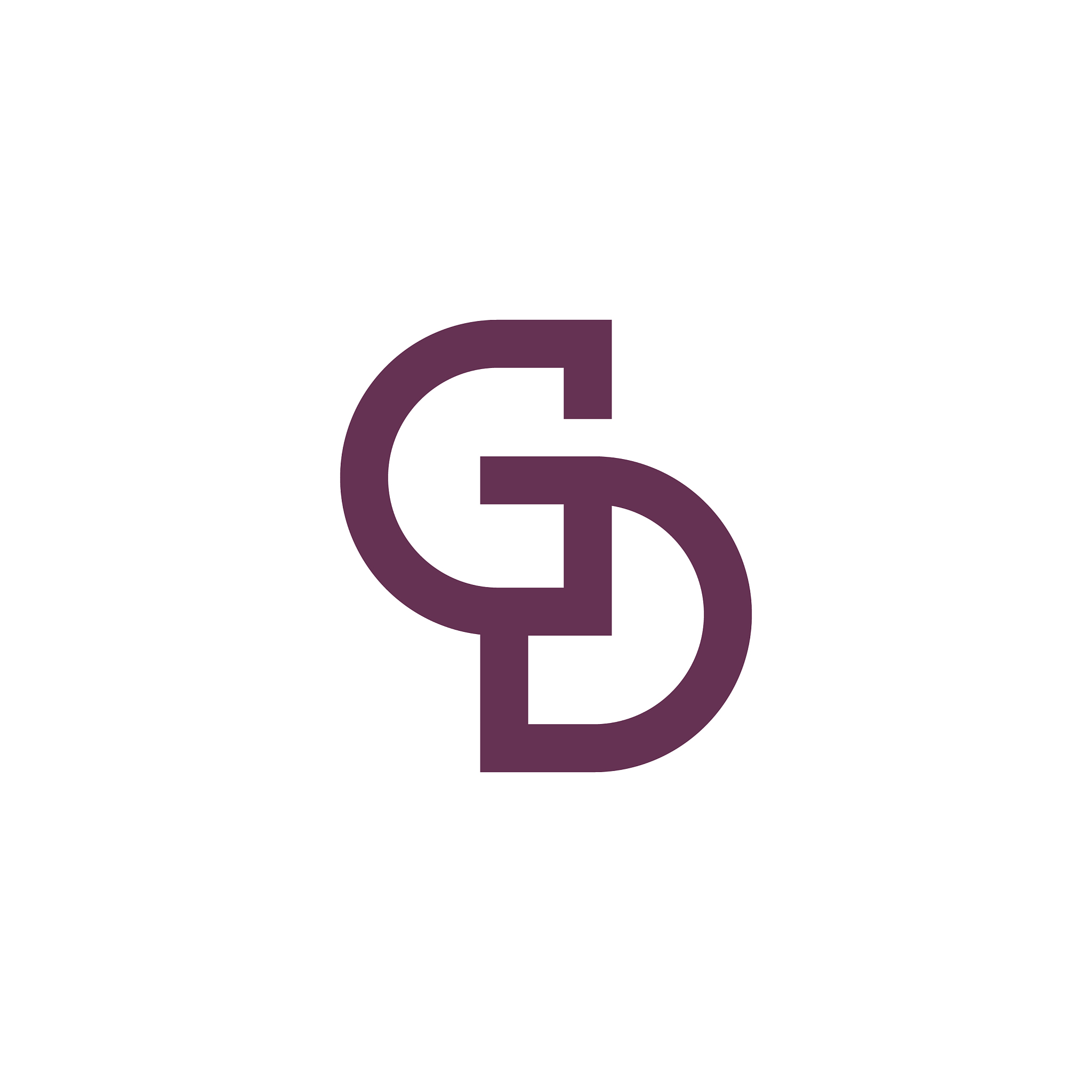 initial letter gd or dg logo design template