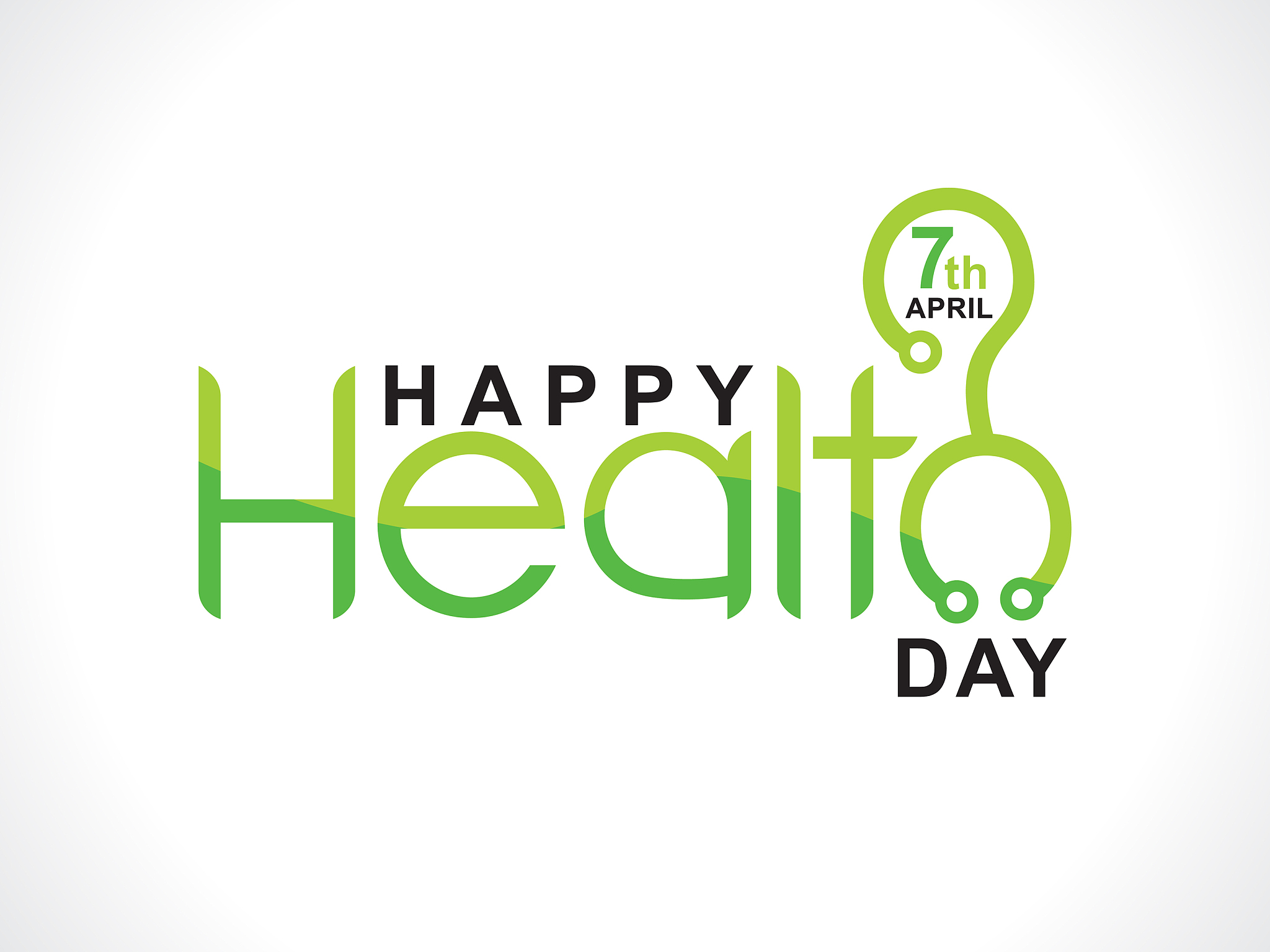 abstract artistic health day text