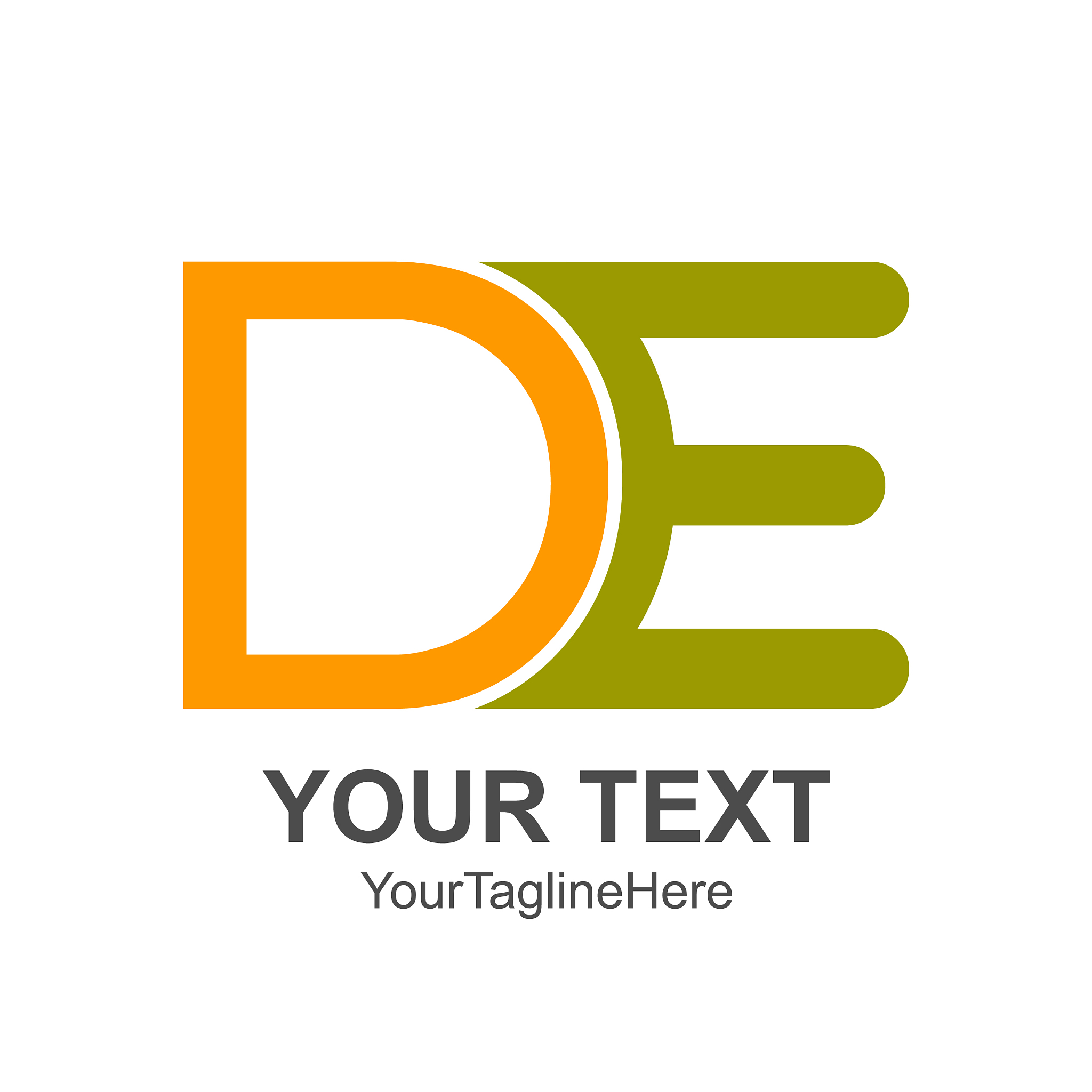 initial letter de logo design template element