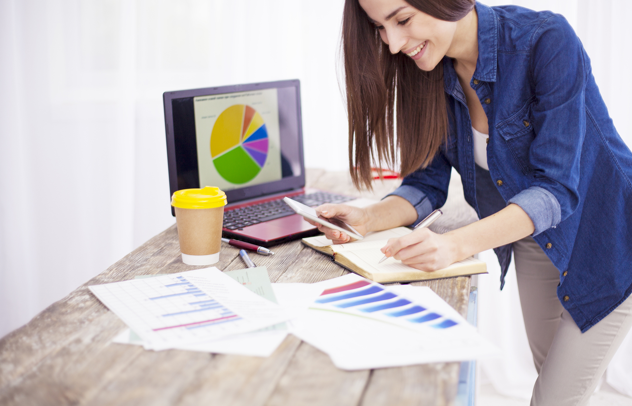 young businesswoman working