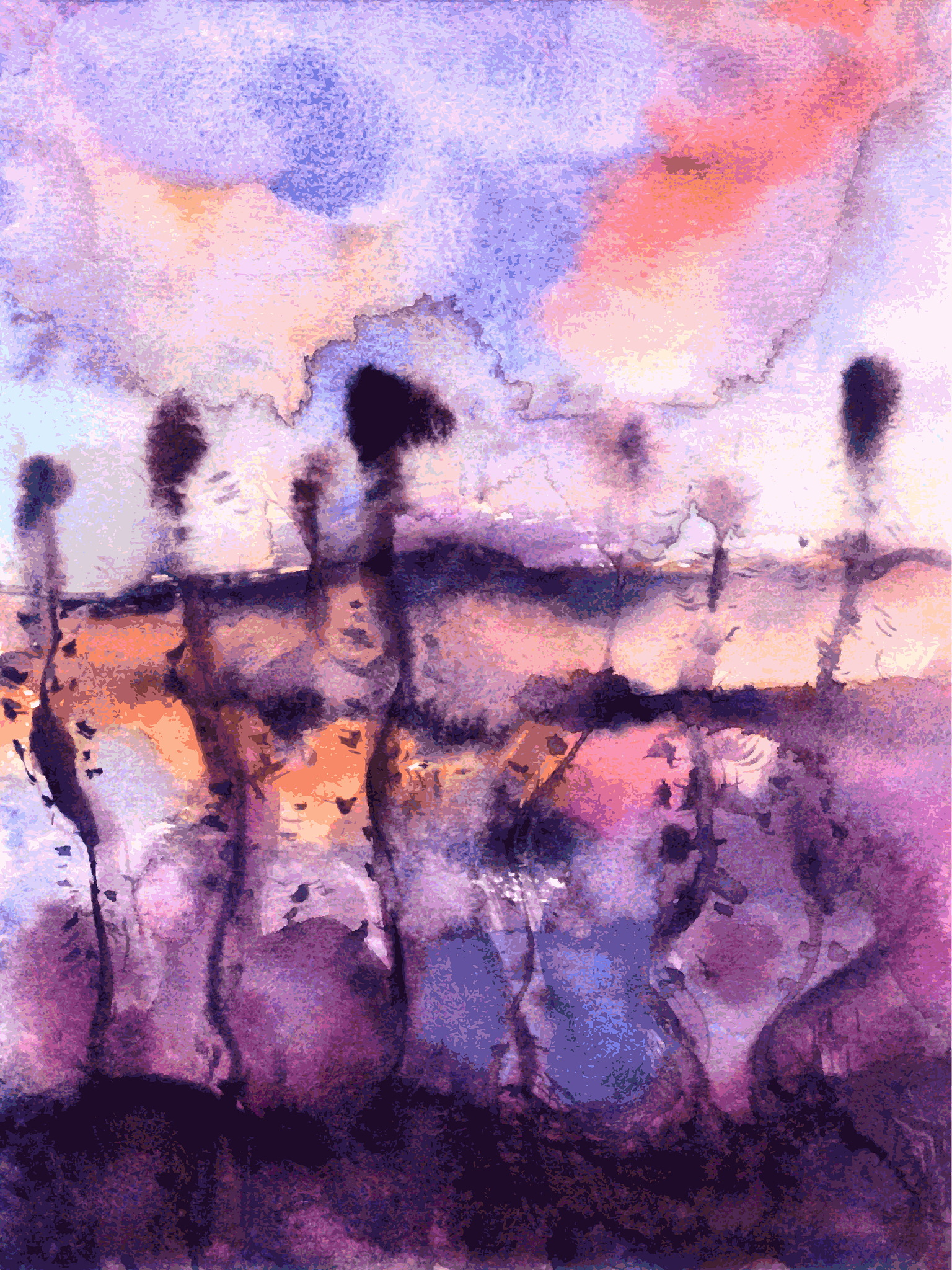 Black and White in Heavy-Color Landscape Painting: Depth, Rhythm, and Mood