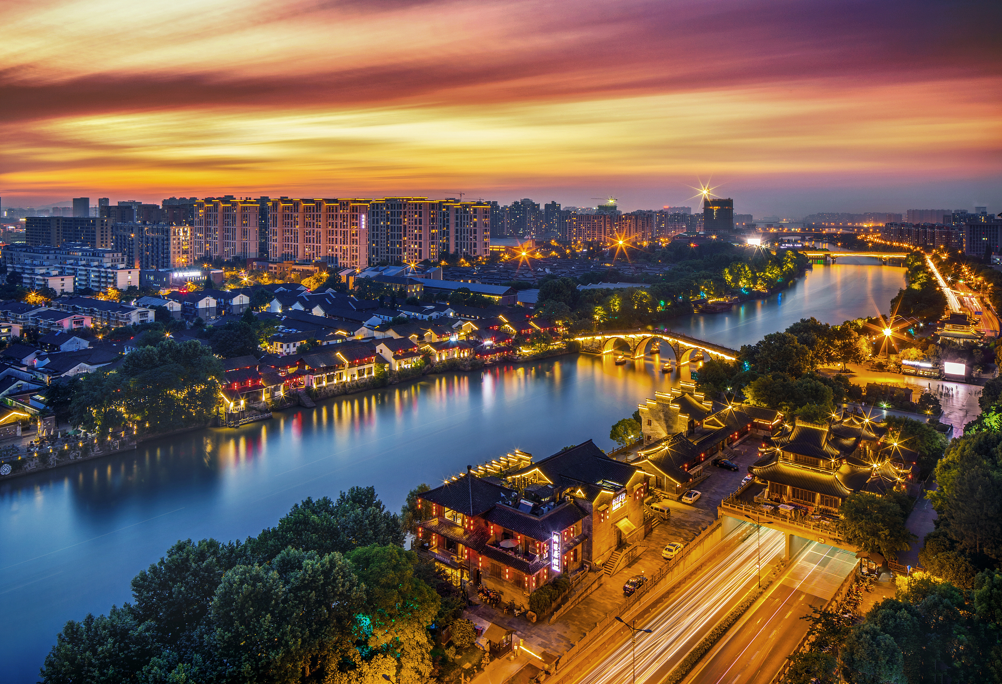 杭州运河夜景