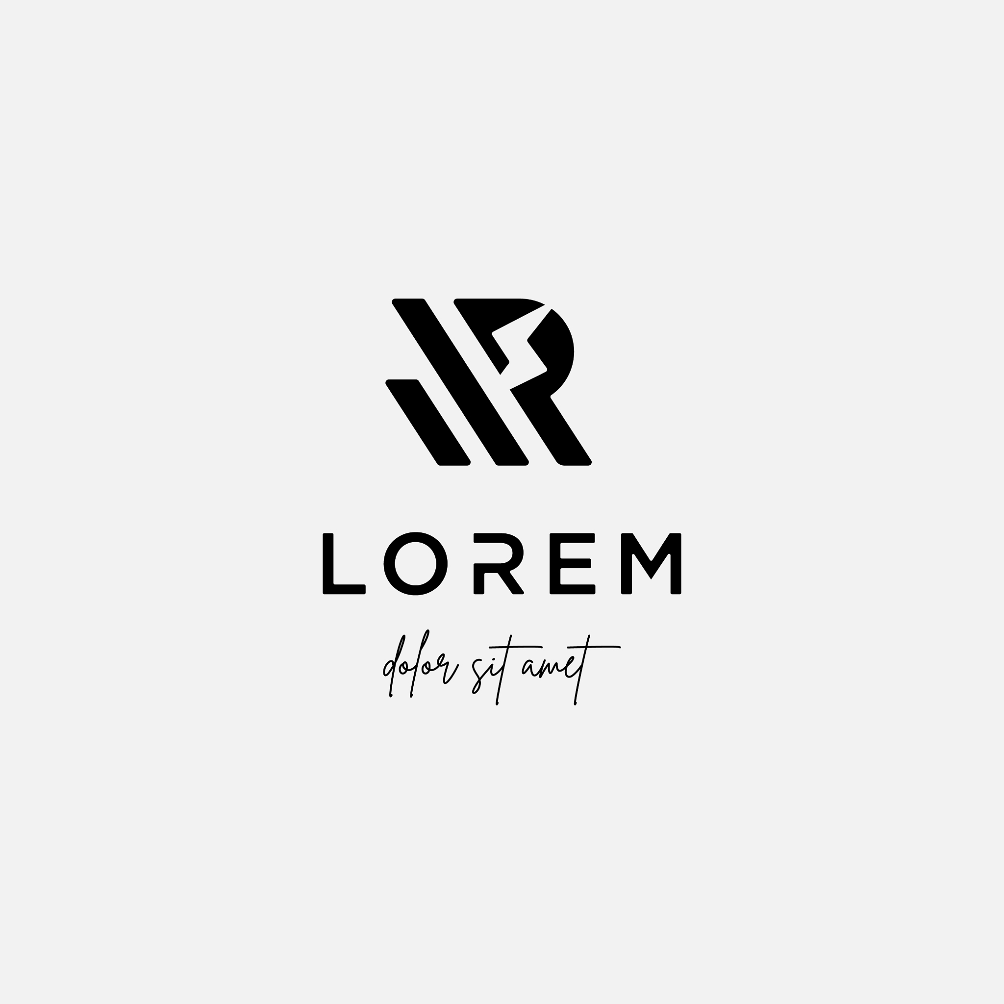 flash r letter logo design icon