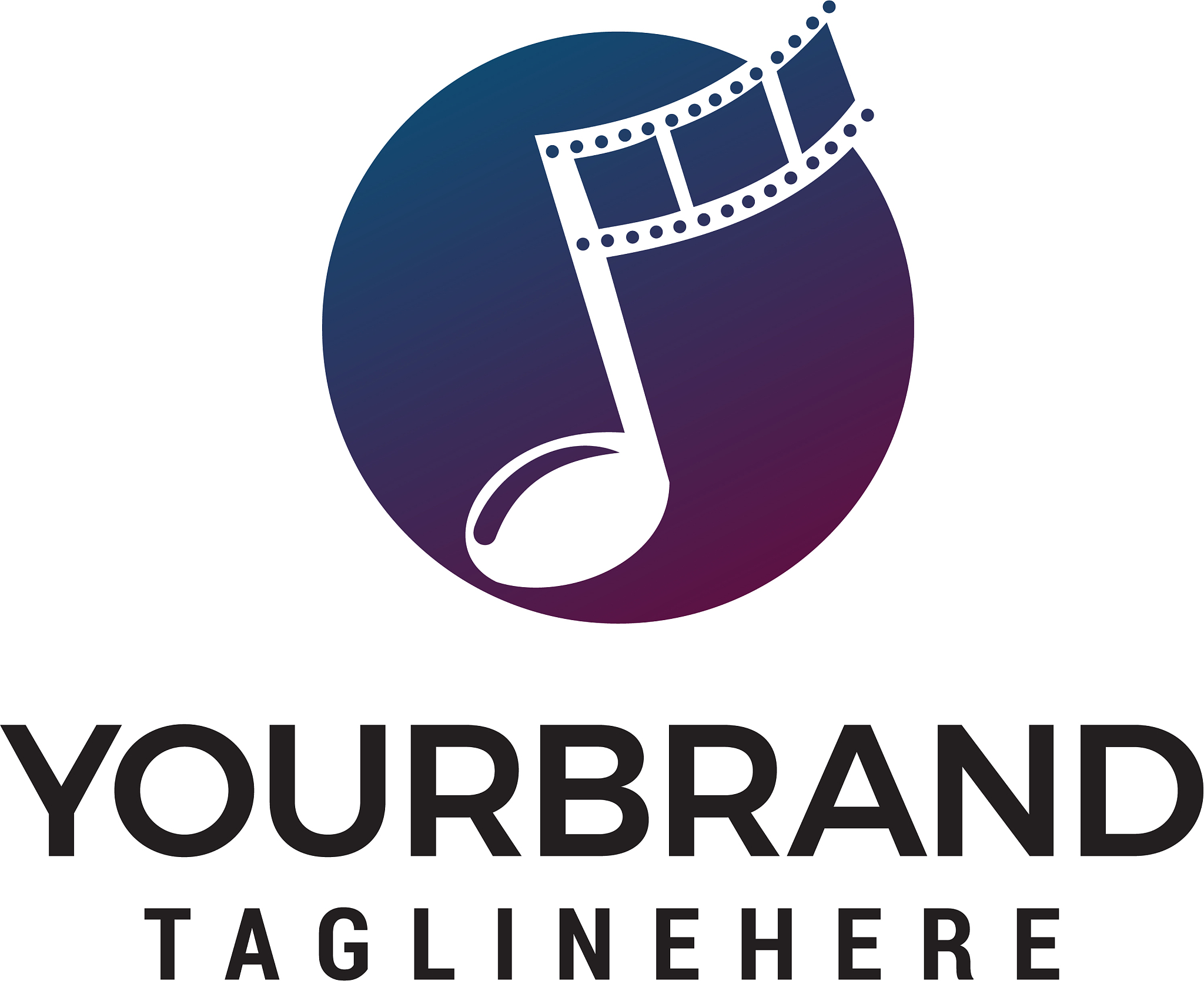 note music symbols logo design concept template