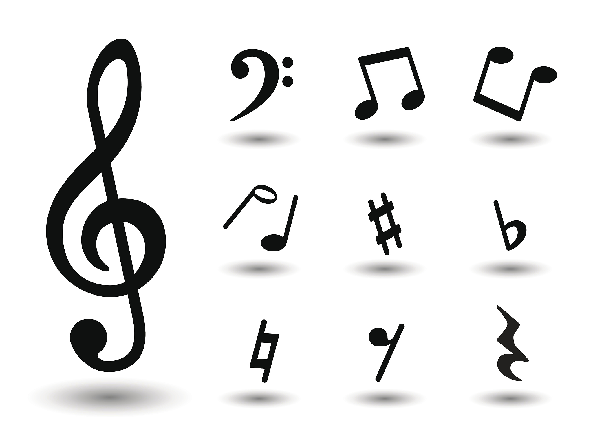 music notes icons