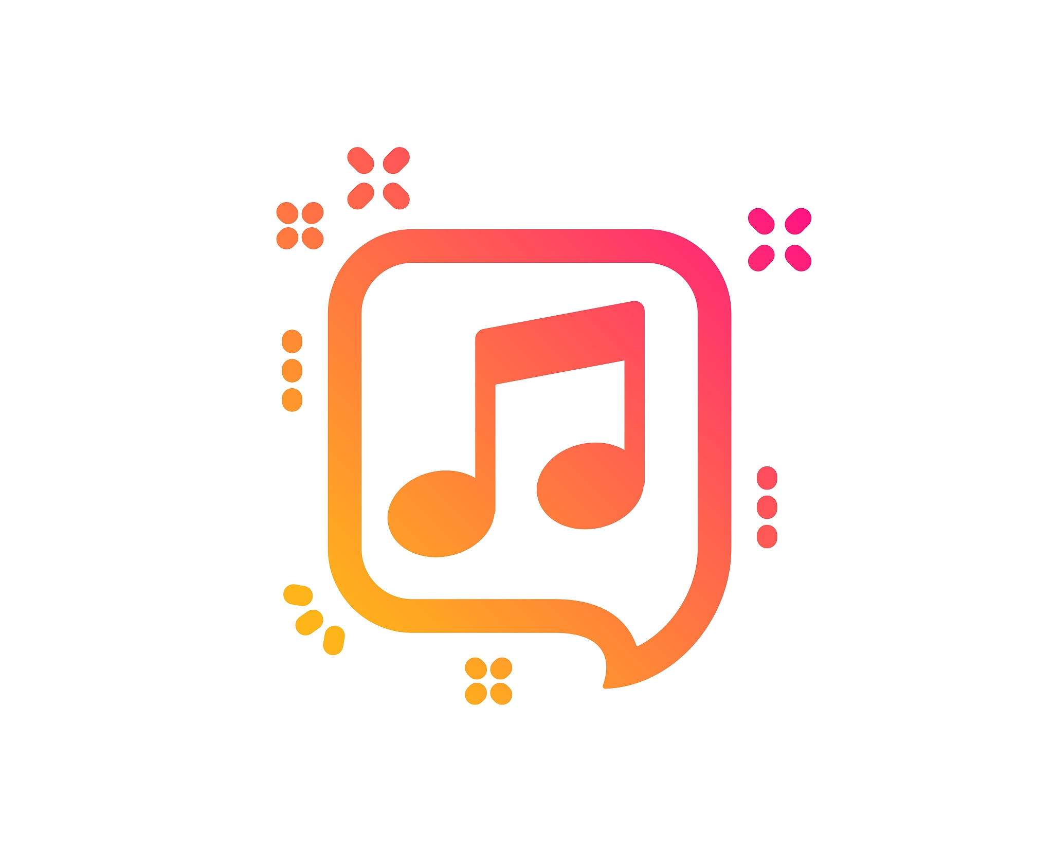 musical note in speech bubble icon. music sign. vector