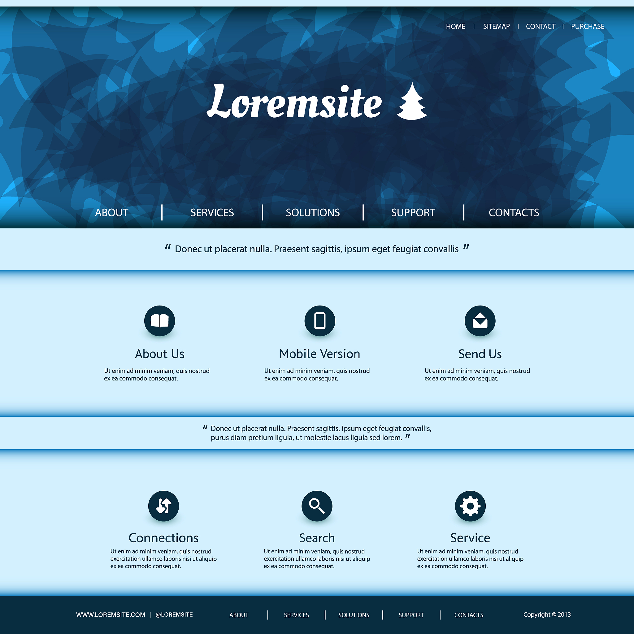 one page website template