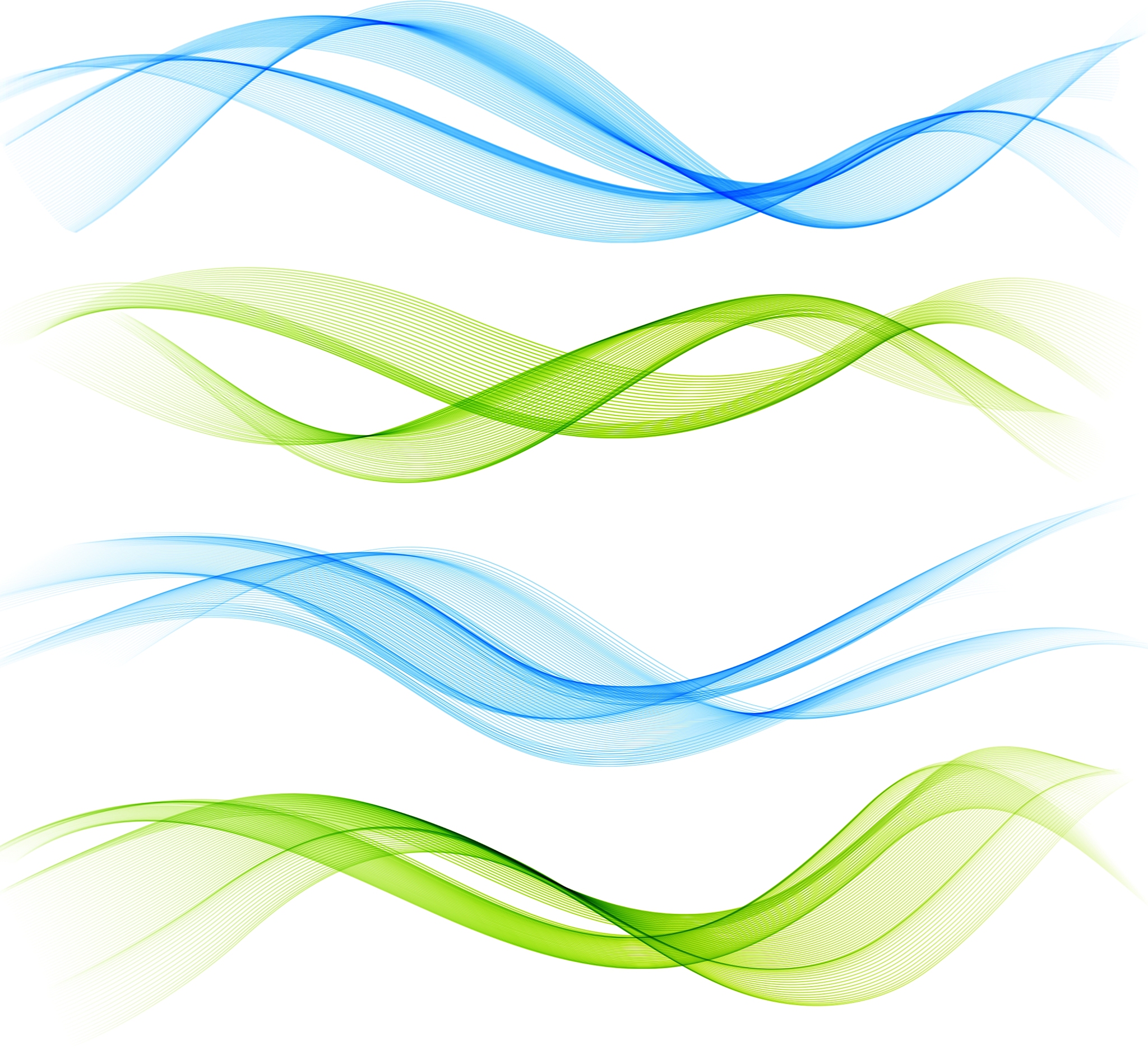 set of color wave