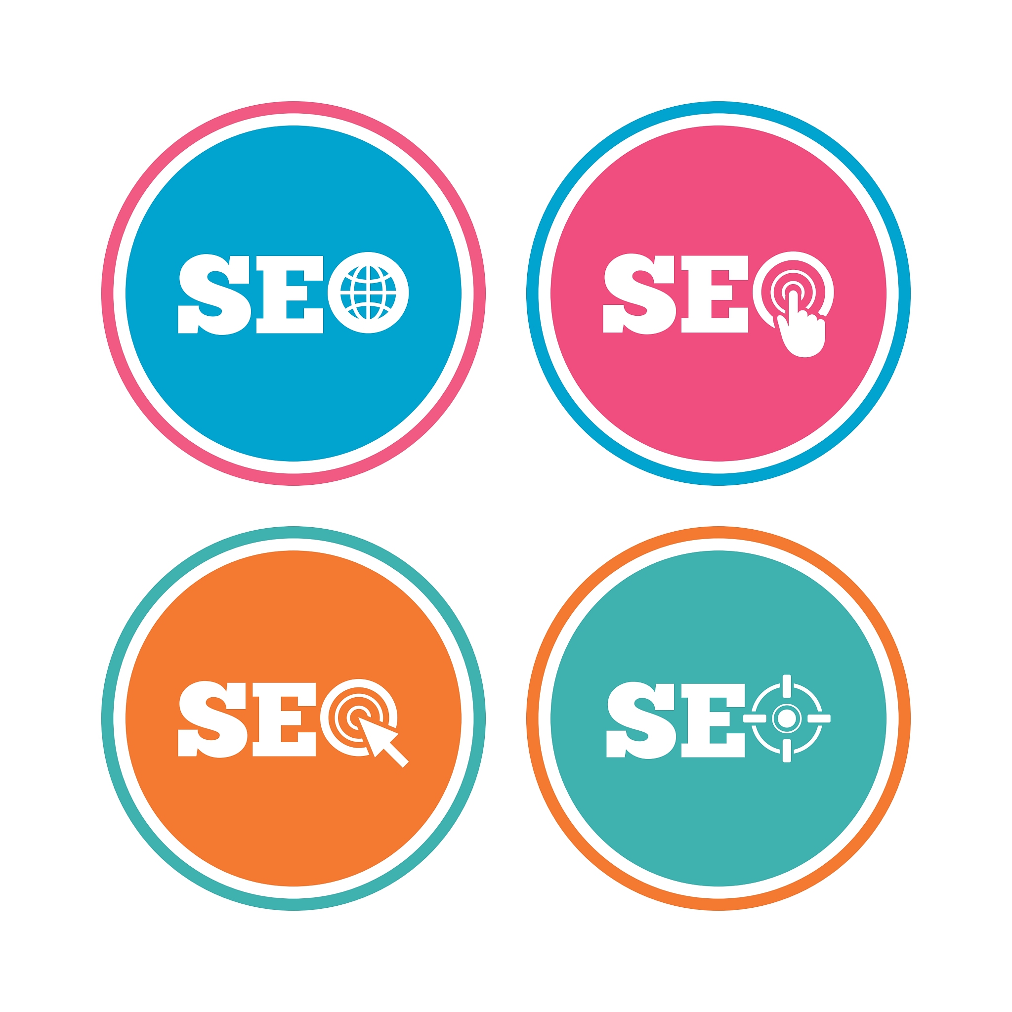 seo icons search engine optimization symbols
