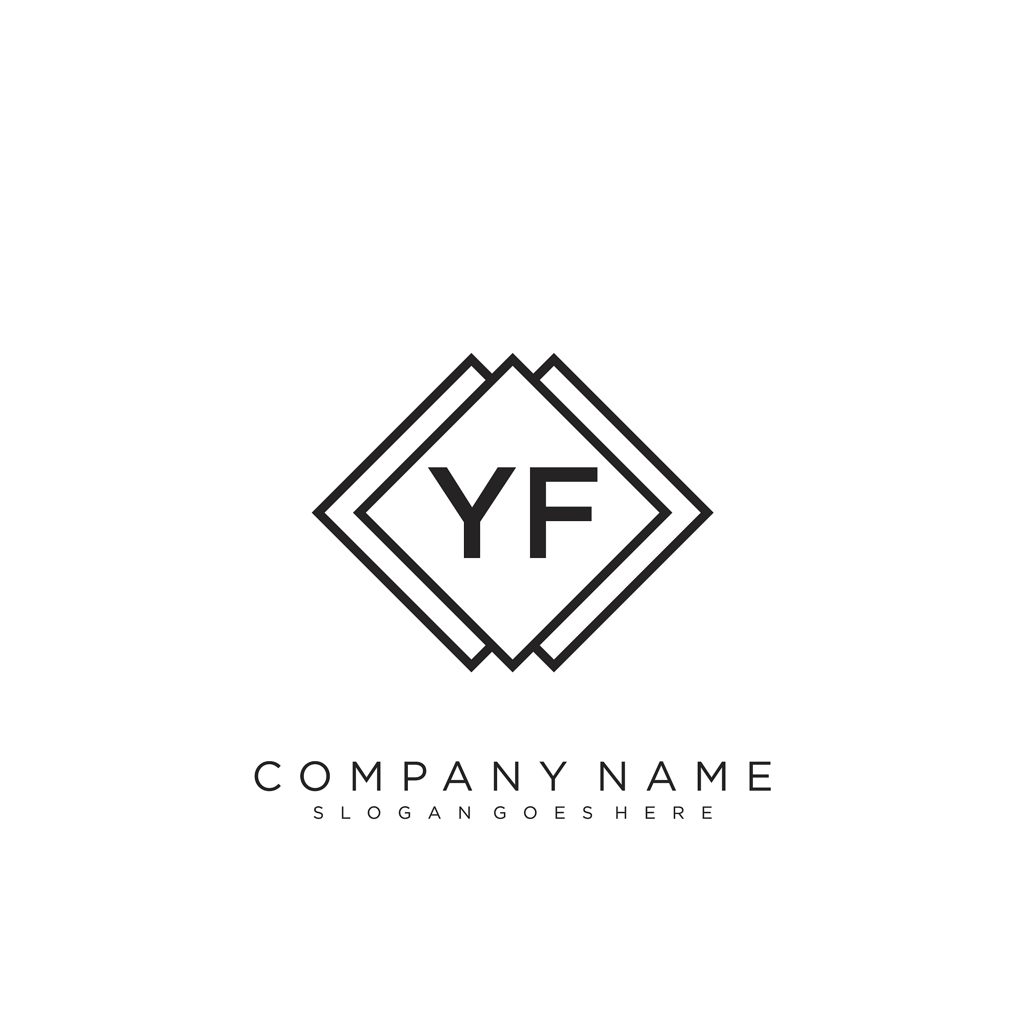 yf initial handwriting logo design