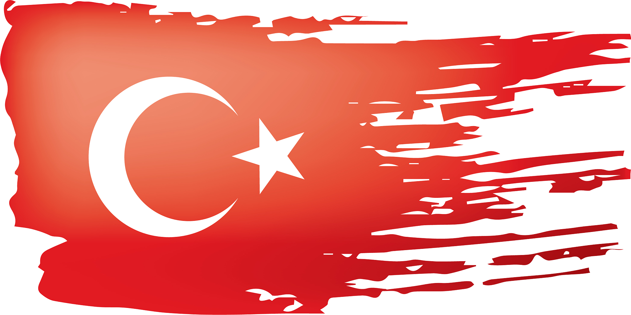 turkey flag on a white