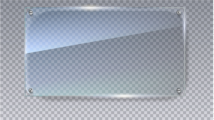 blank transparent glass plate