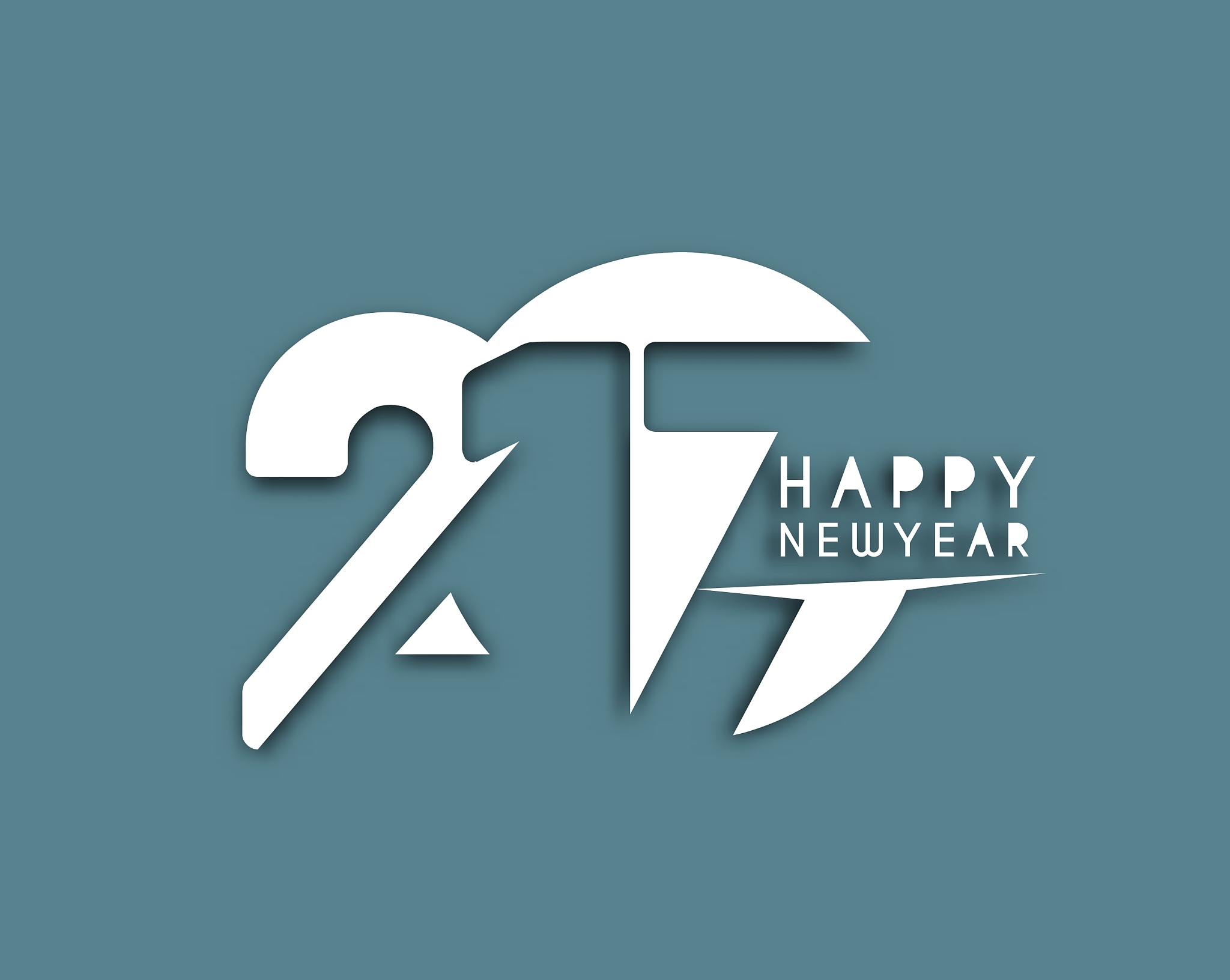 happy new year 2017 text design