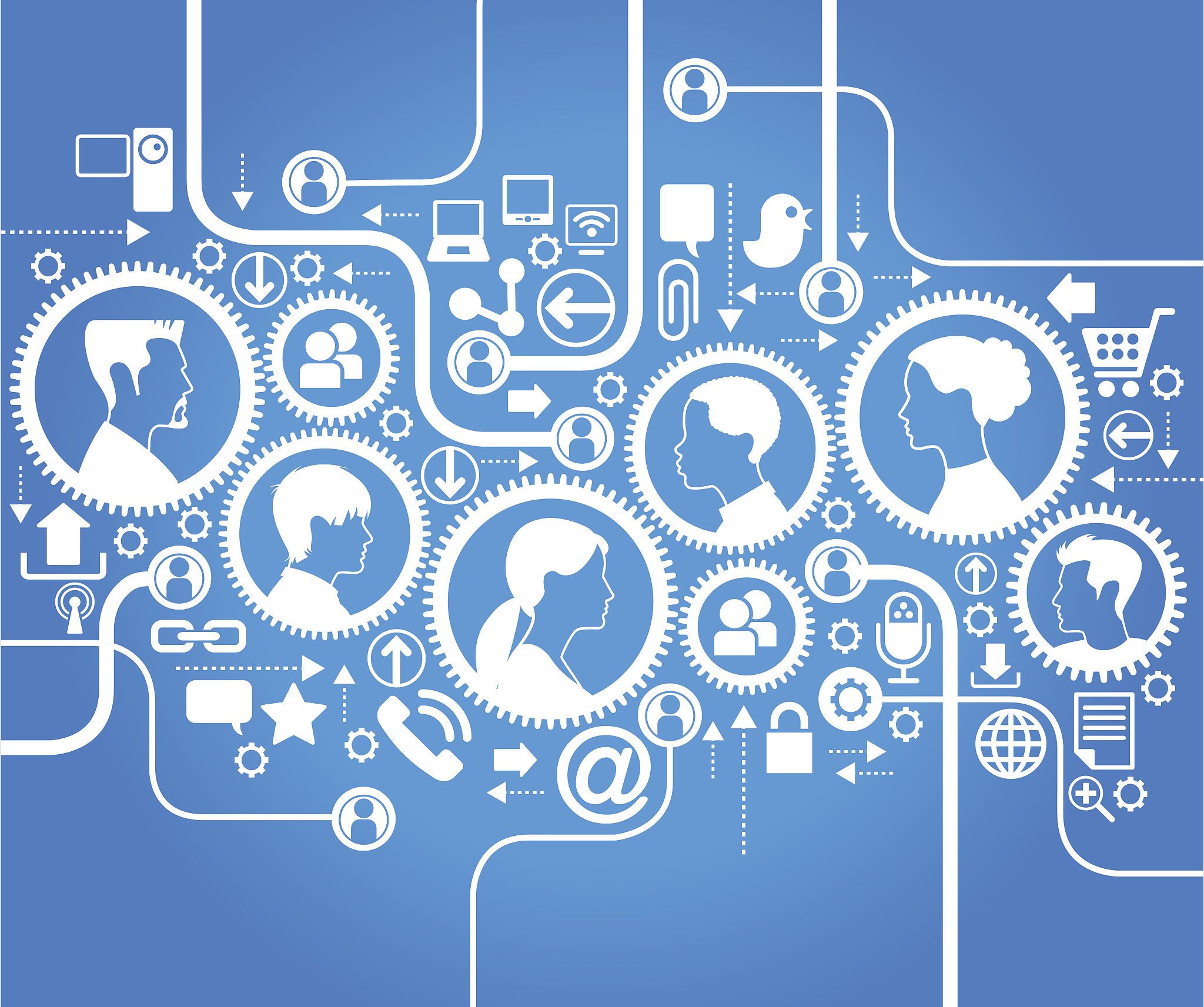 people in a computer network