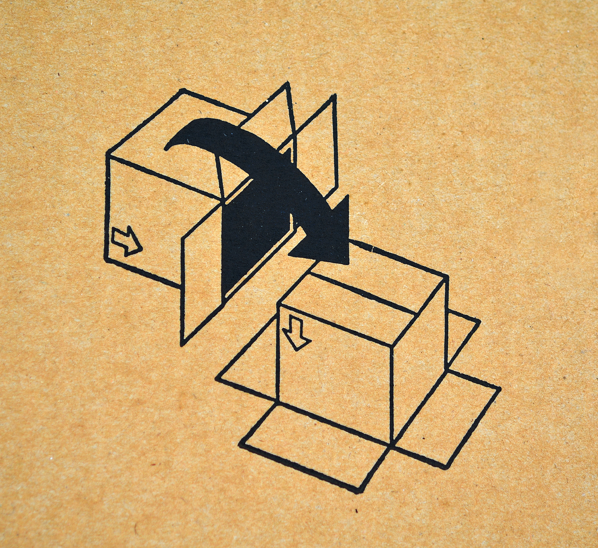 warning sign on the box