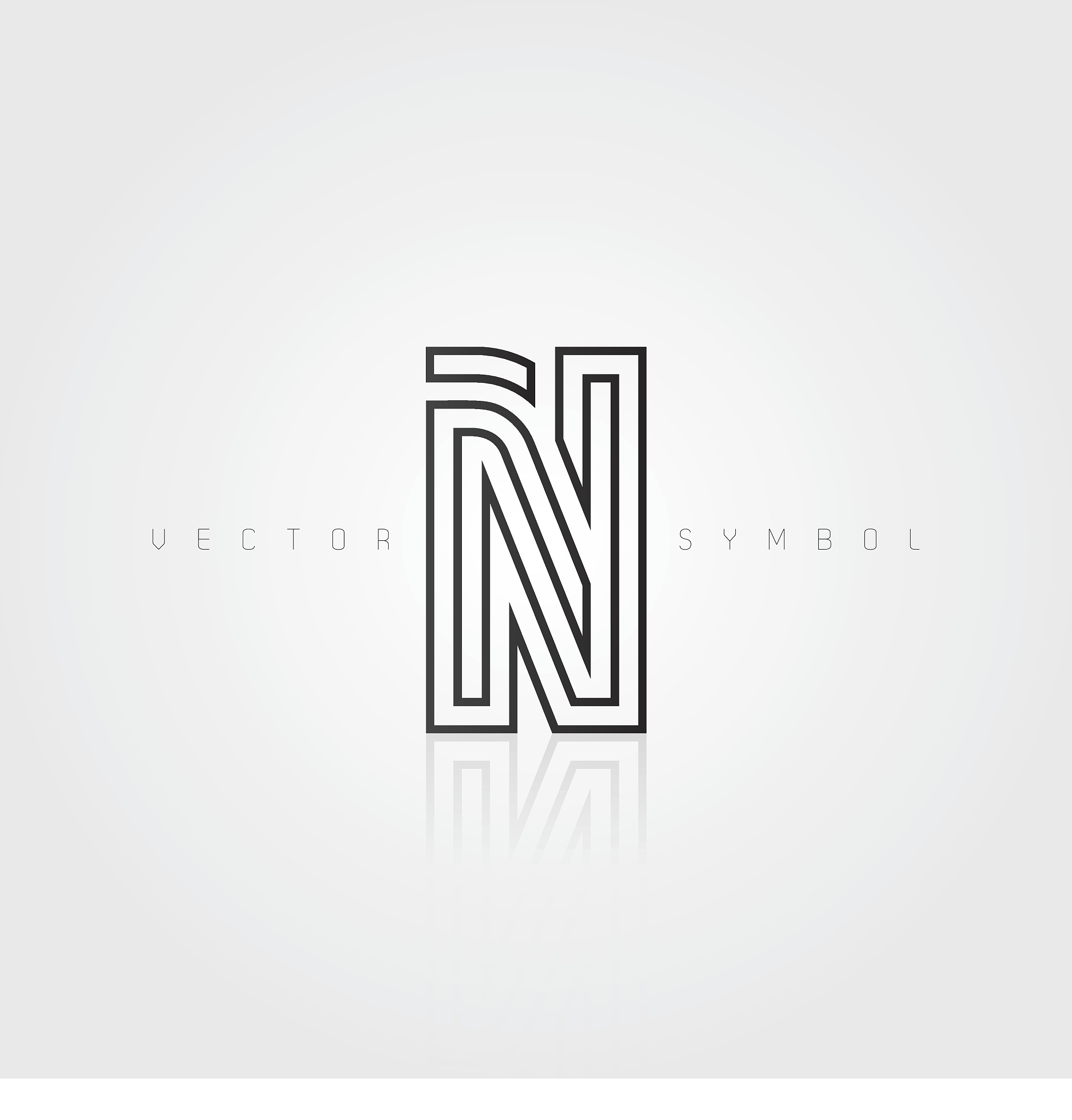 vector graphic elegant and creative line alphabet / letter n