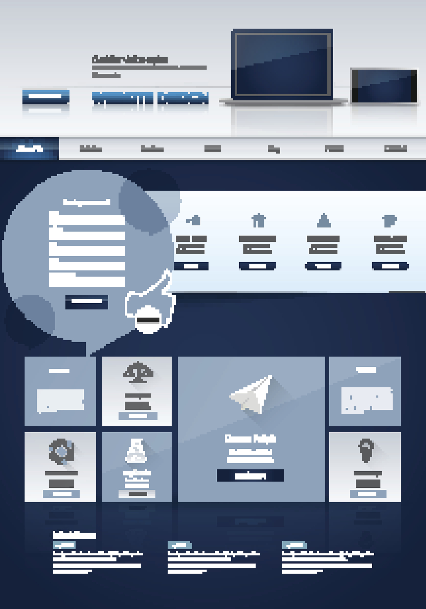 one page website template design