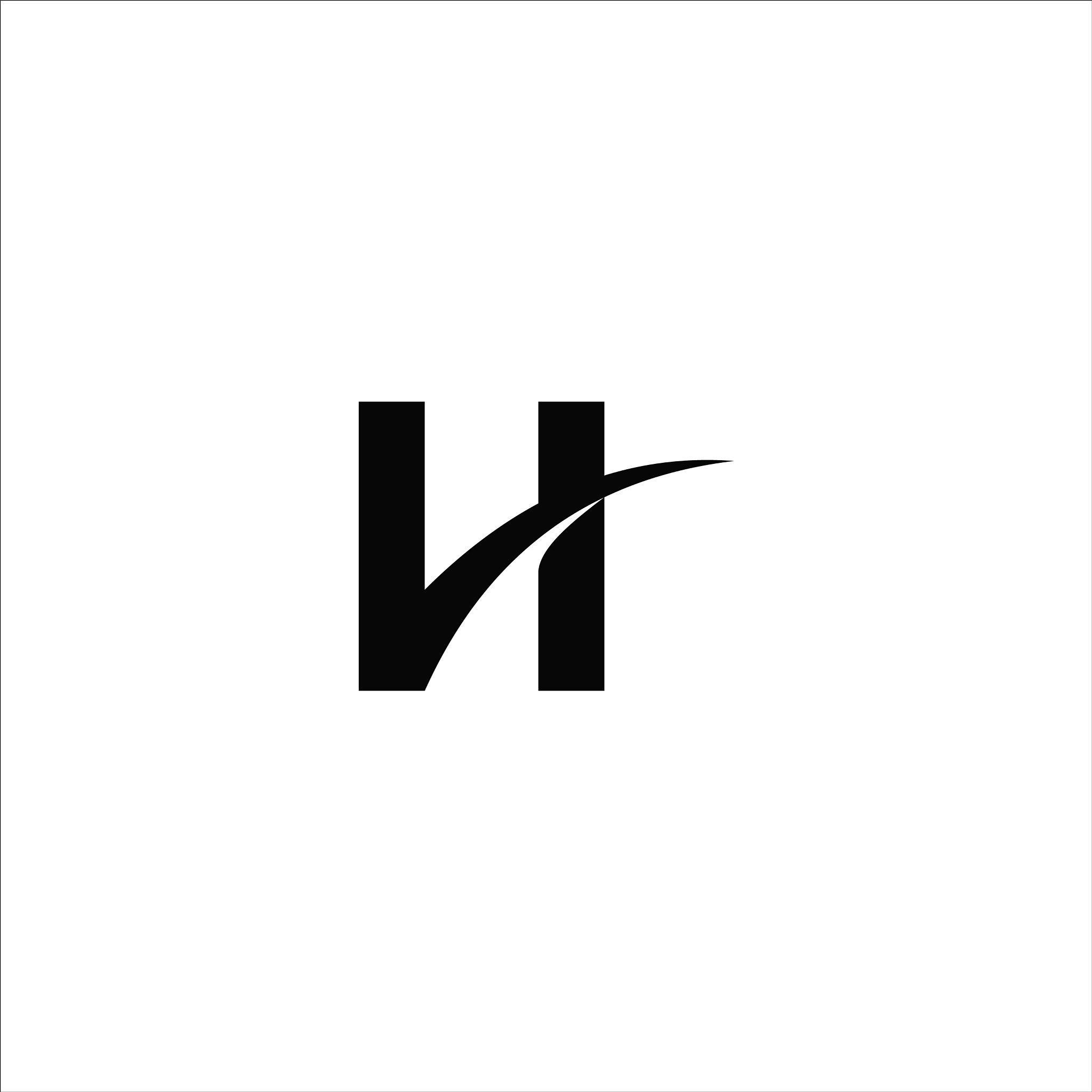 initial letter h or hh logo design template