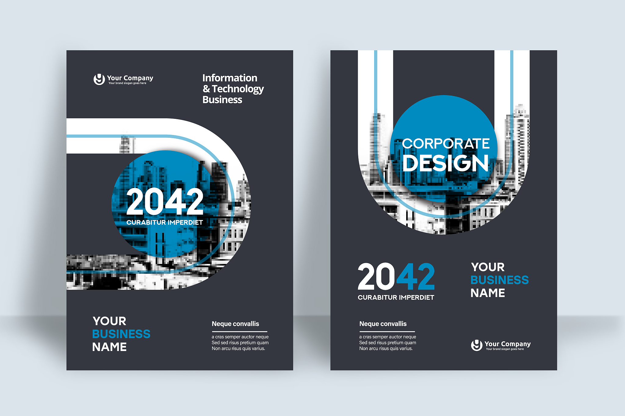 city background business book cover design template