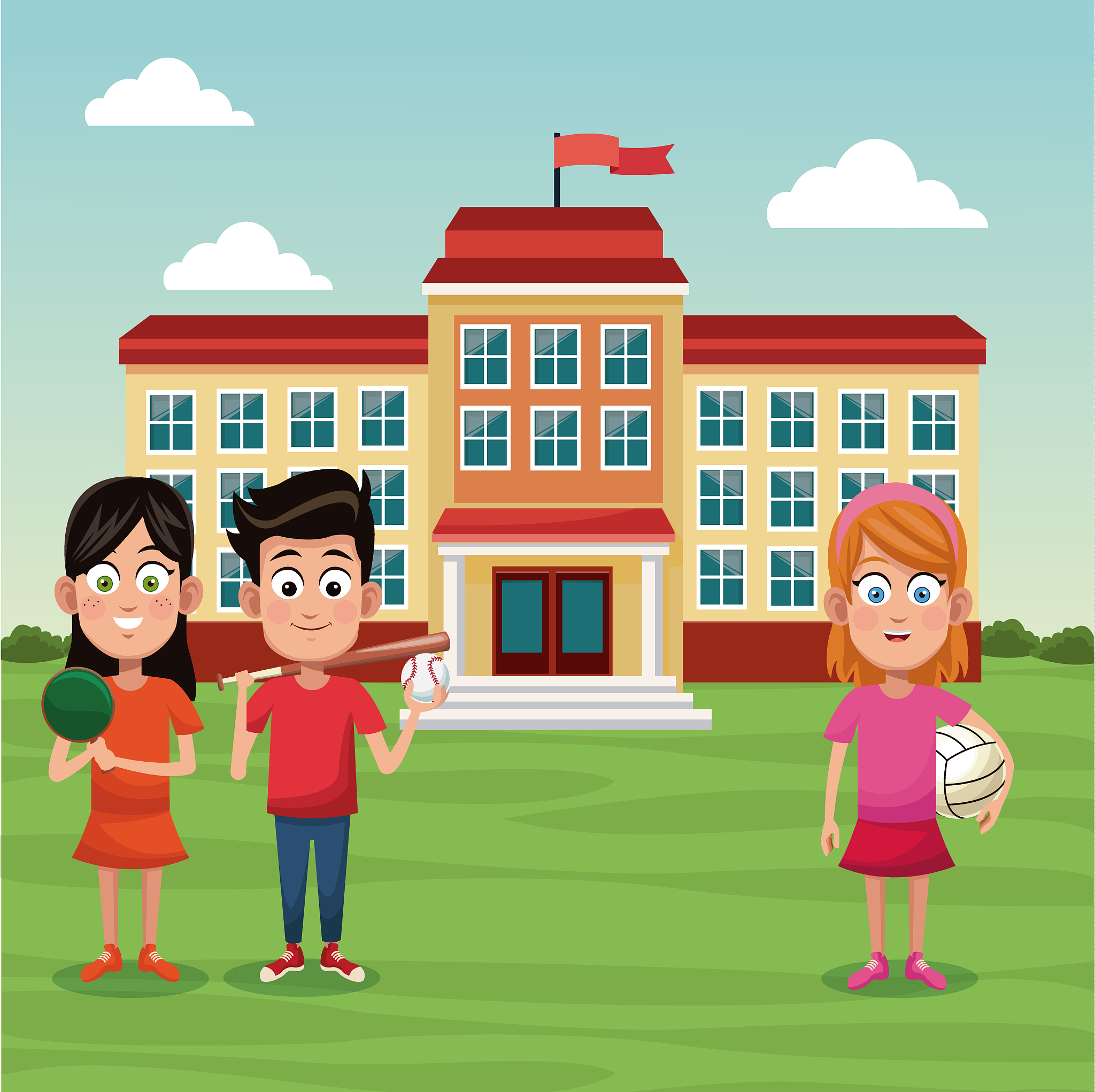 school children sport image