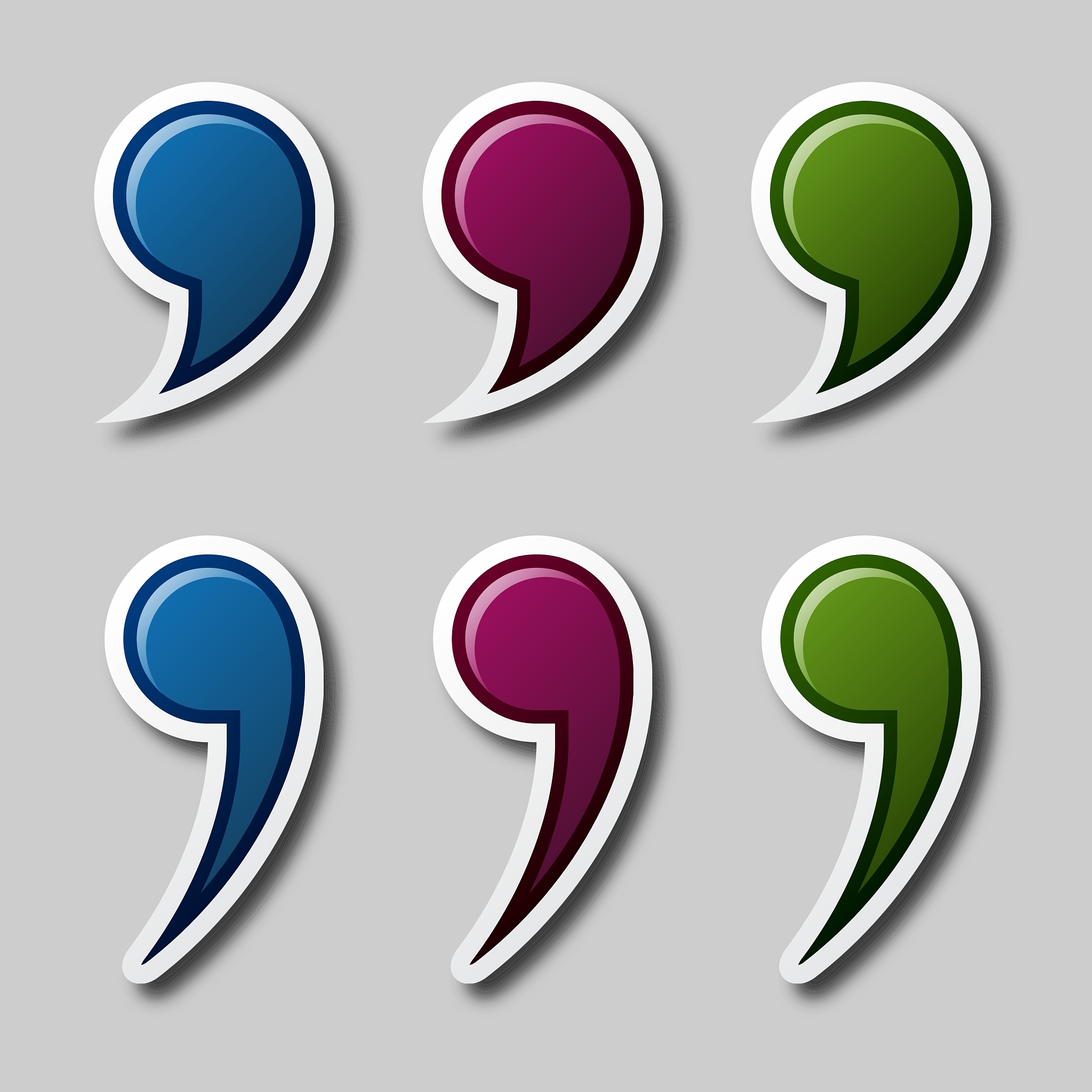 eps10 color quotation marks