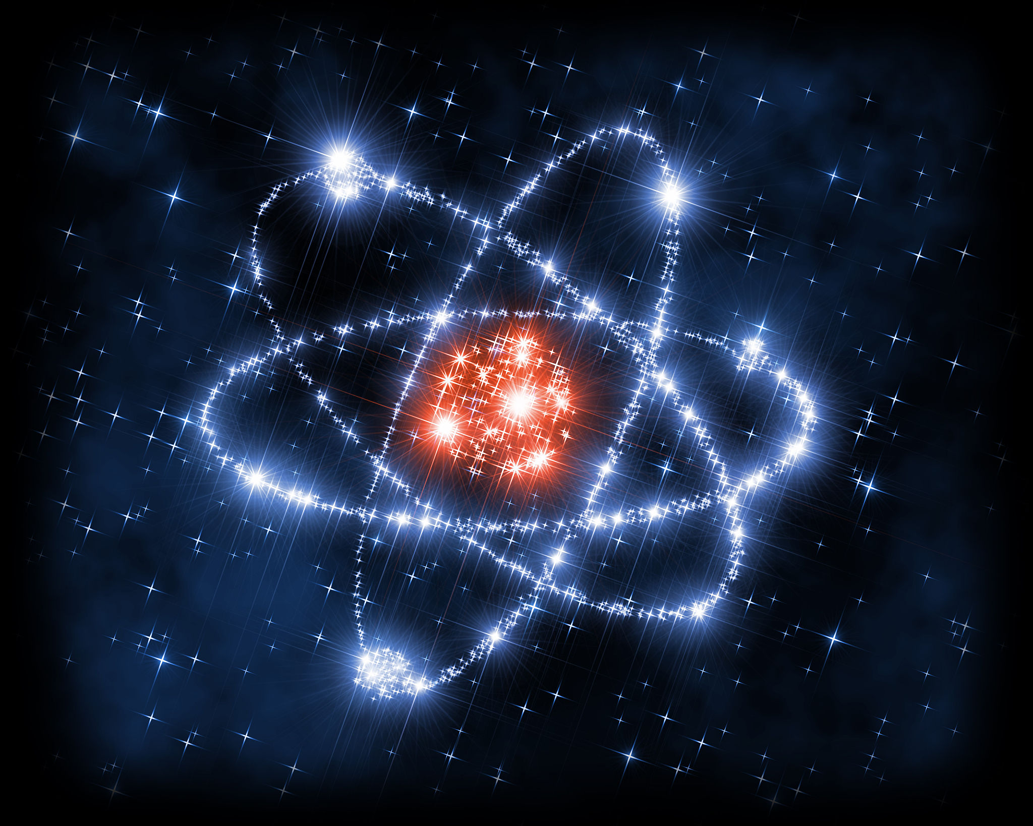 abstract background illustration representing the sign of atom m