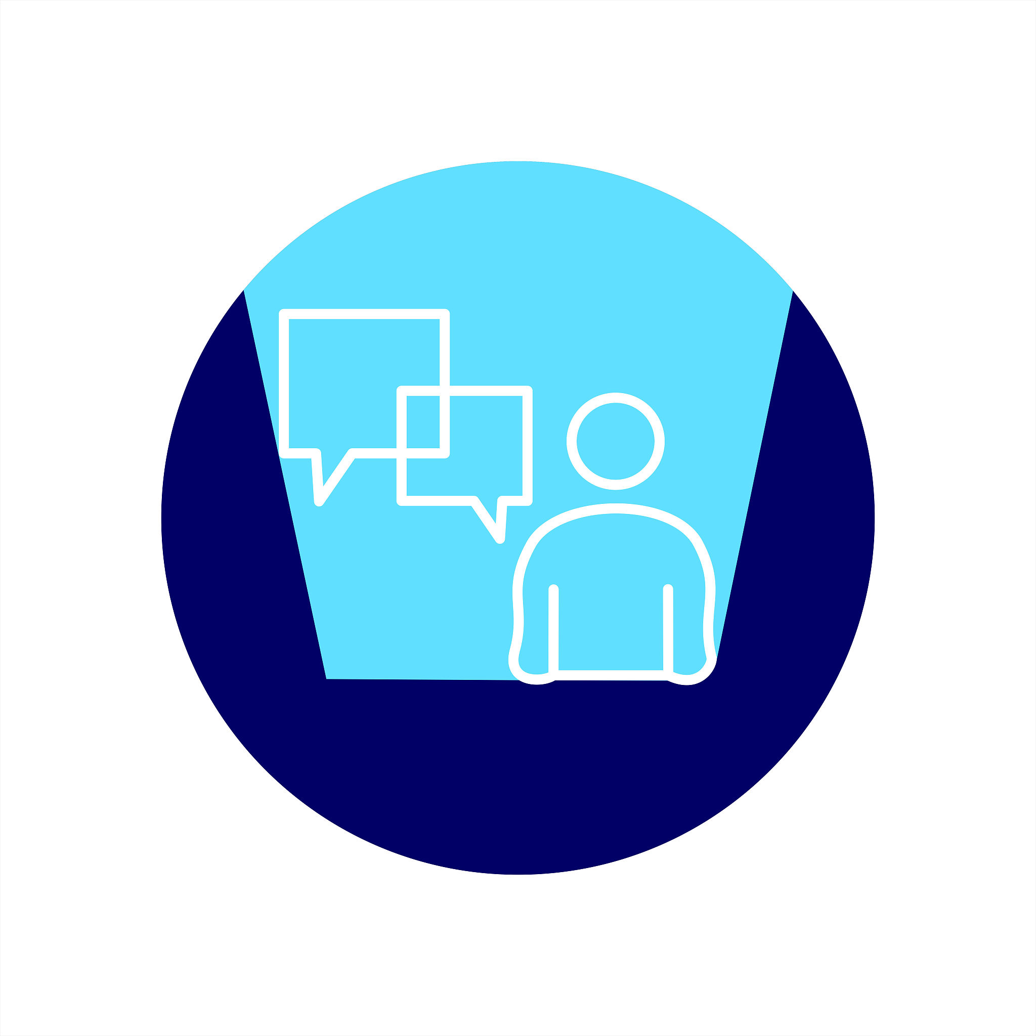 people of support. line icon with long shadow.