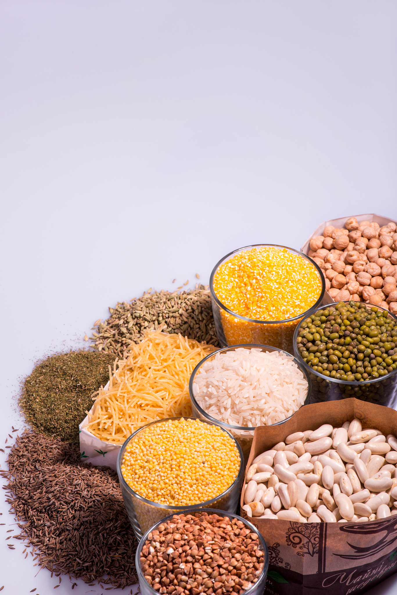composition of glasses with cereals