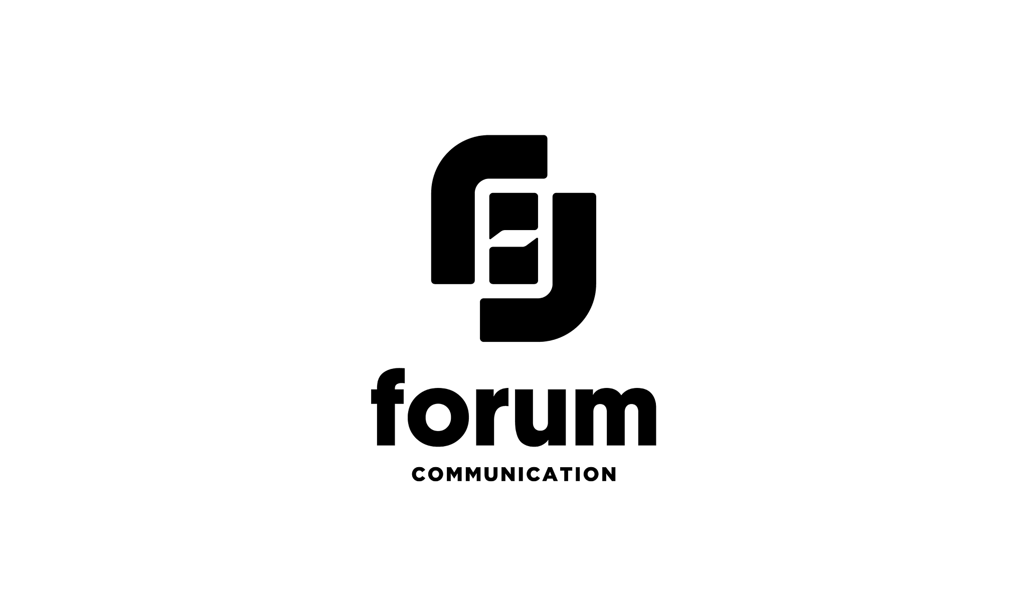 letter f with chat bubble logo design concept