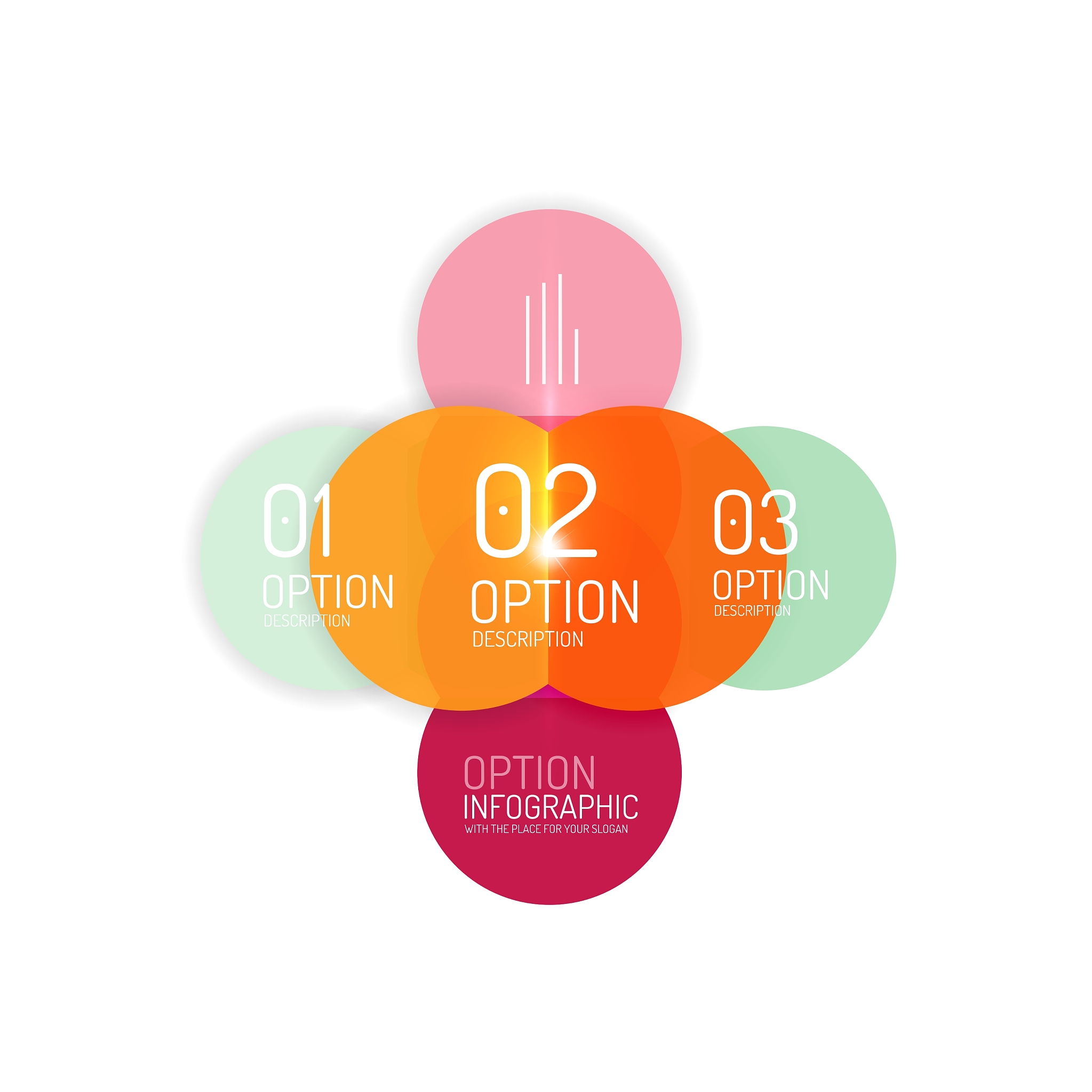 business infographics option select