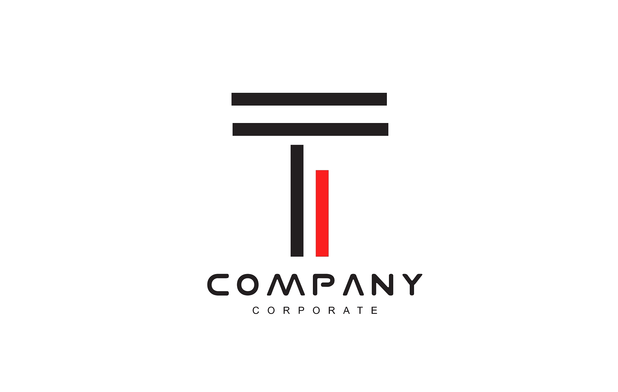 alphabet letter line t logo icon design